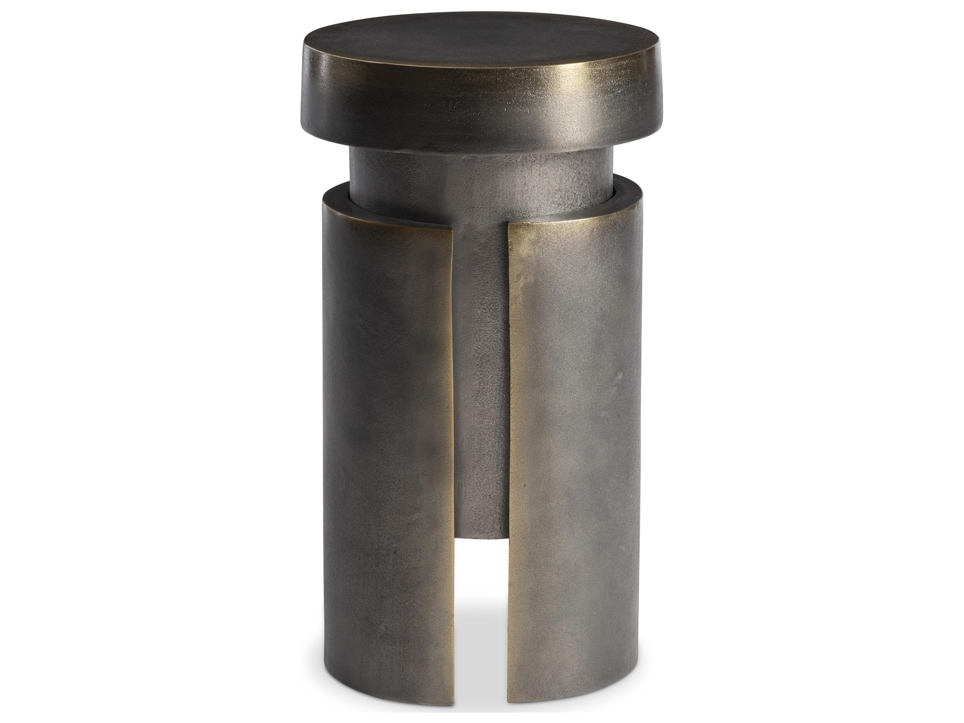 Avi Round Metal End Table