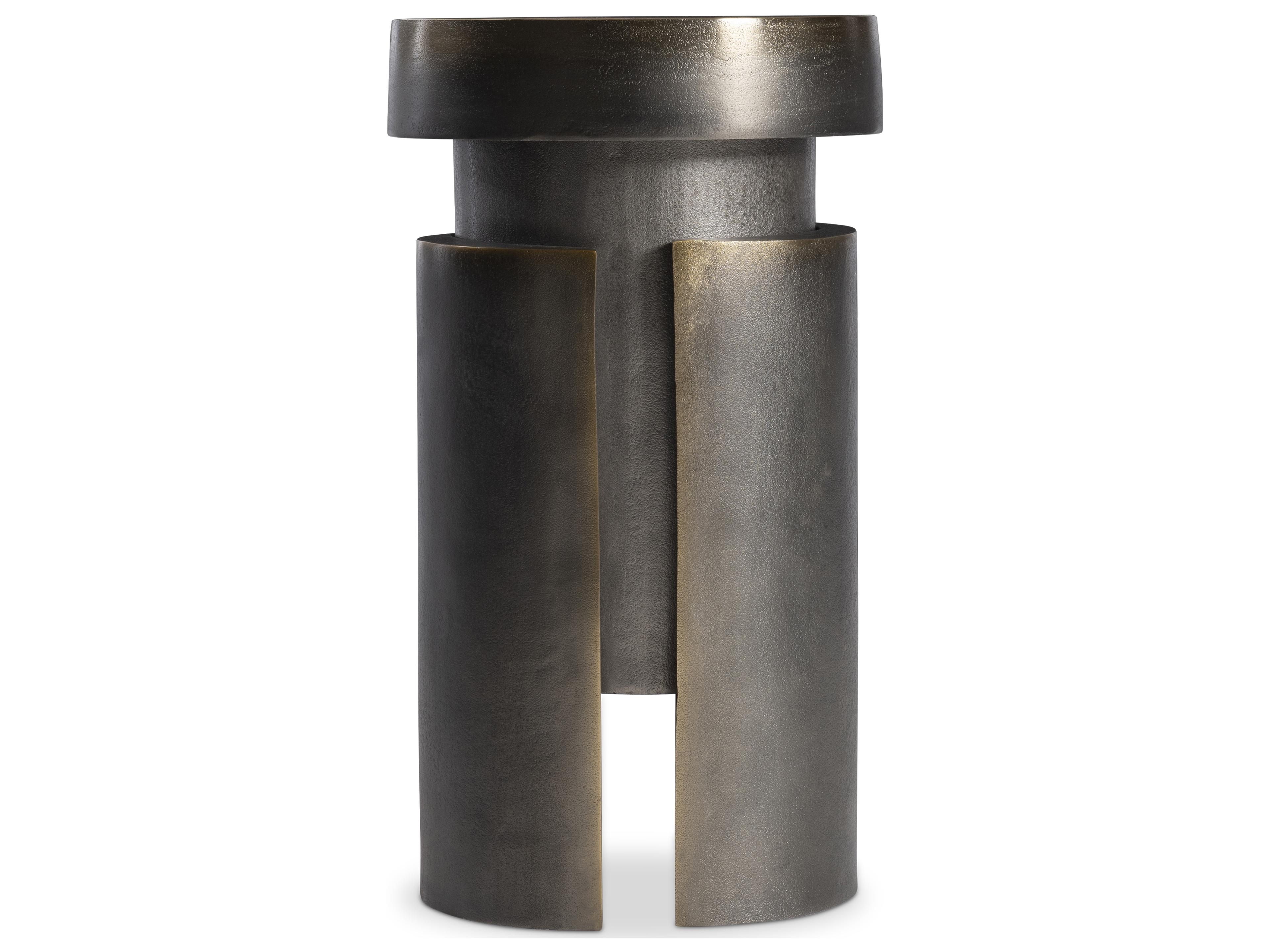 Bernhardt Avi Round Metal End Table