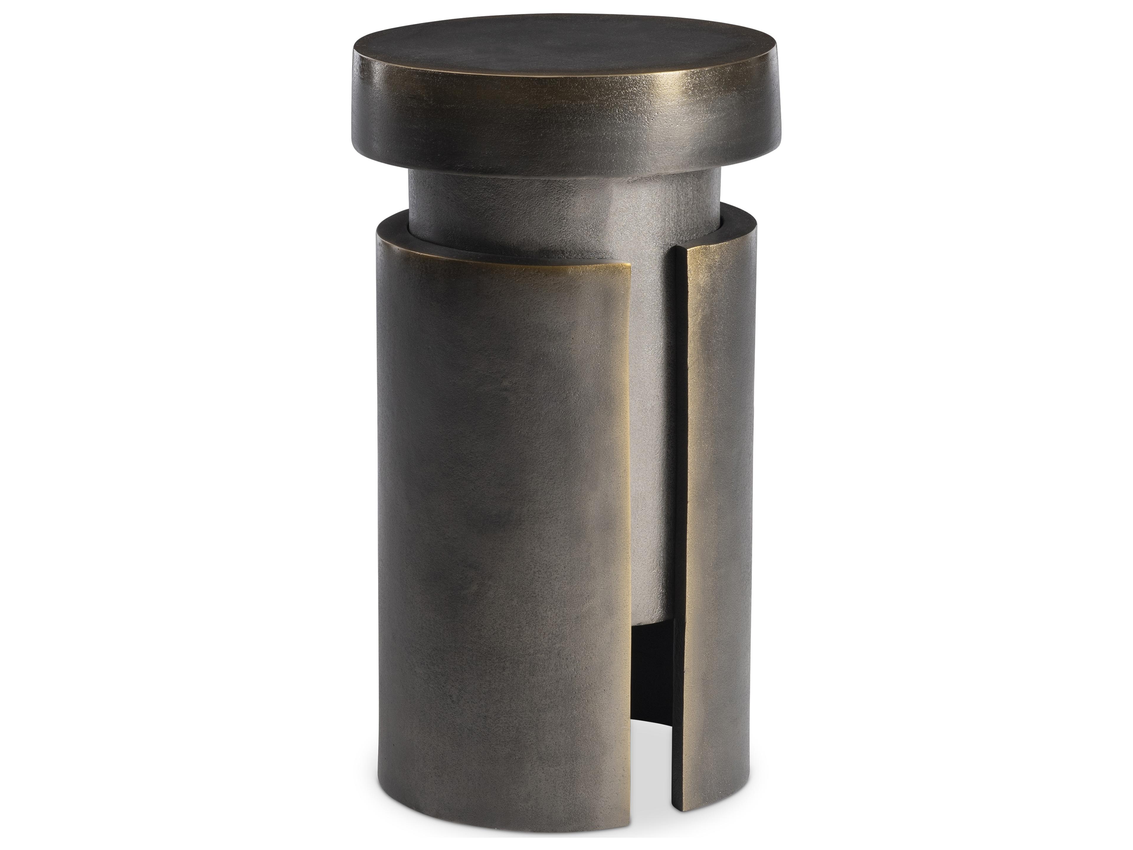 Bernhardt Avi Round Metal End Table