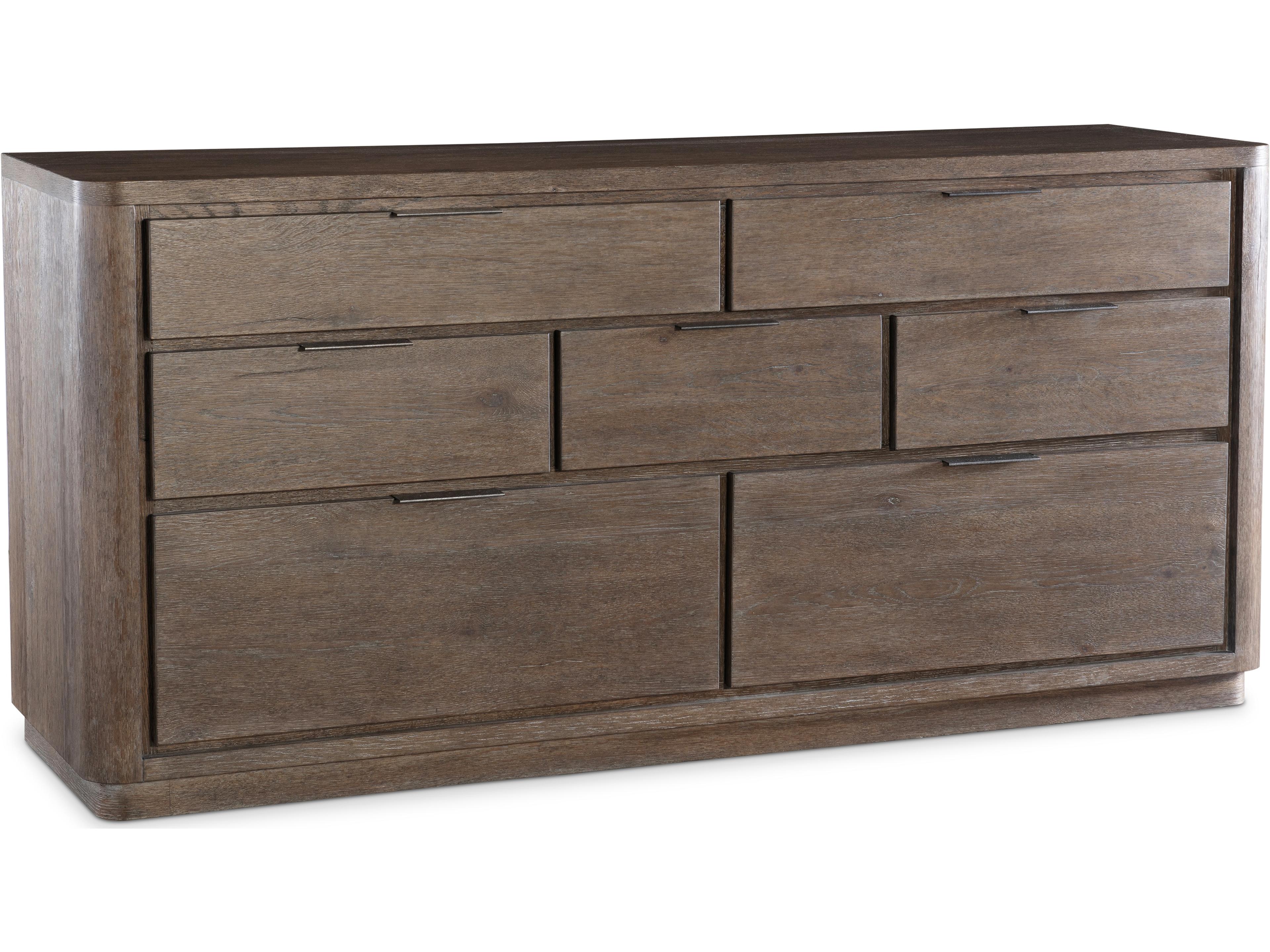 Outline 7-Drawers Brown Double Dresser