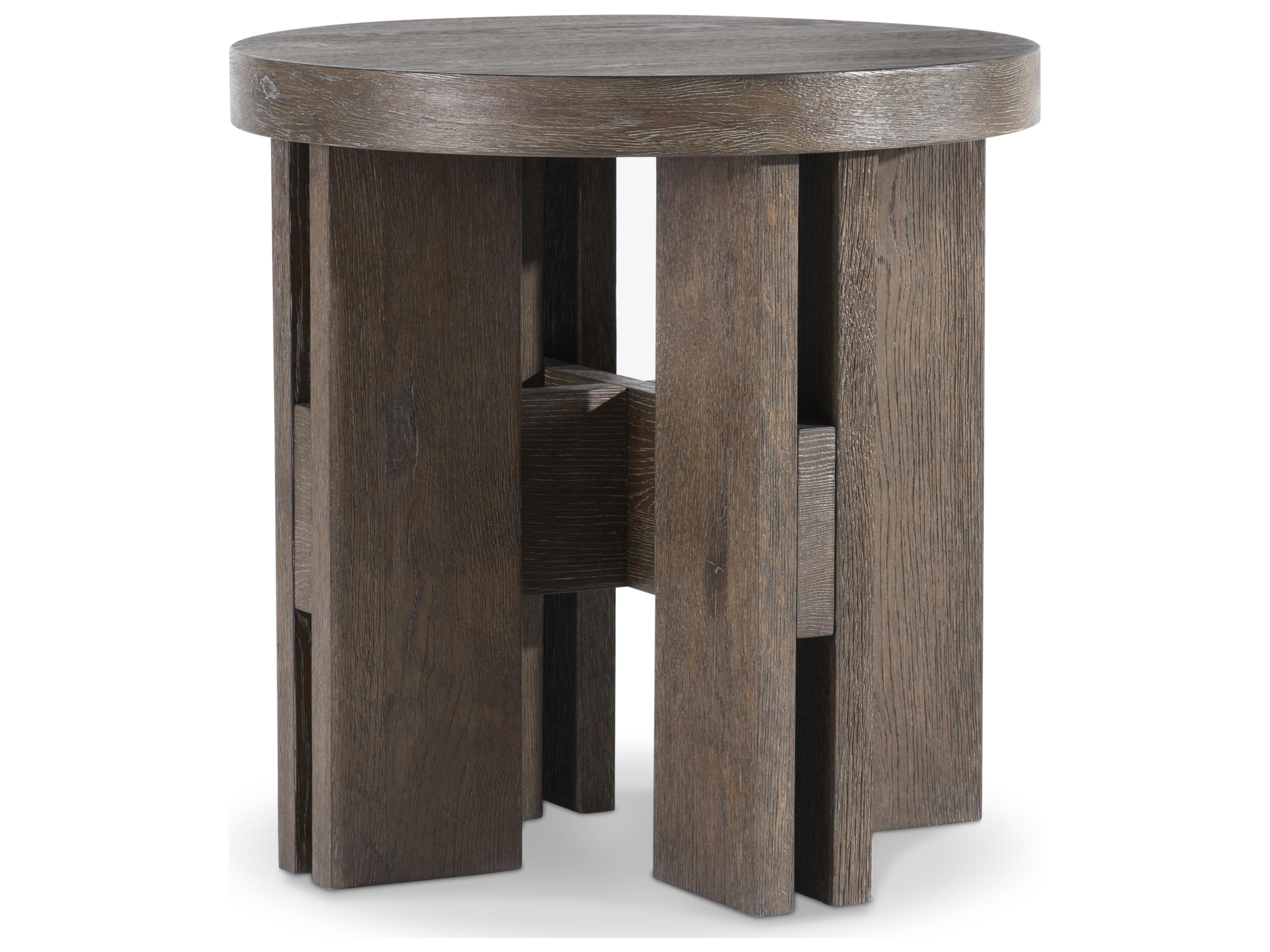 Outline Round Wood End Table