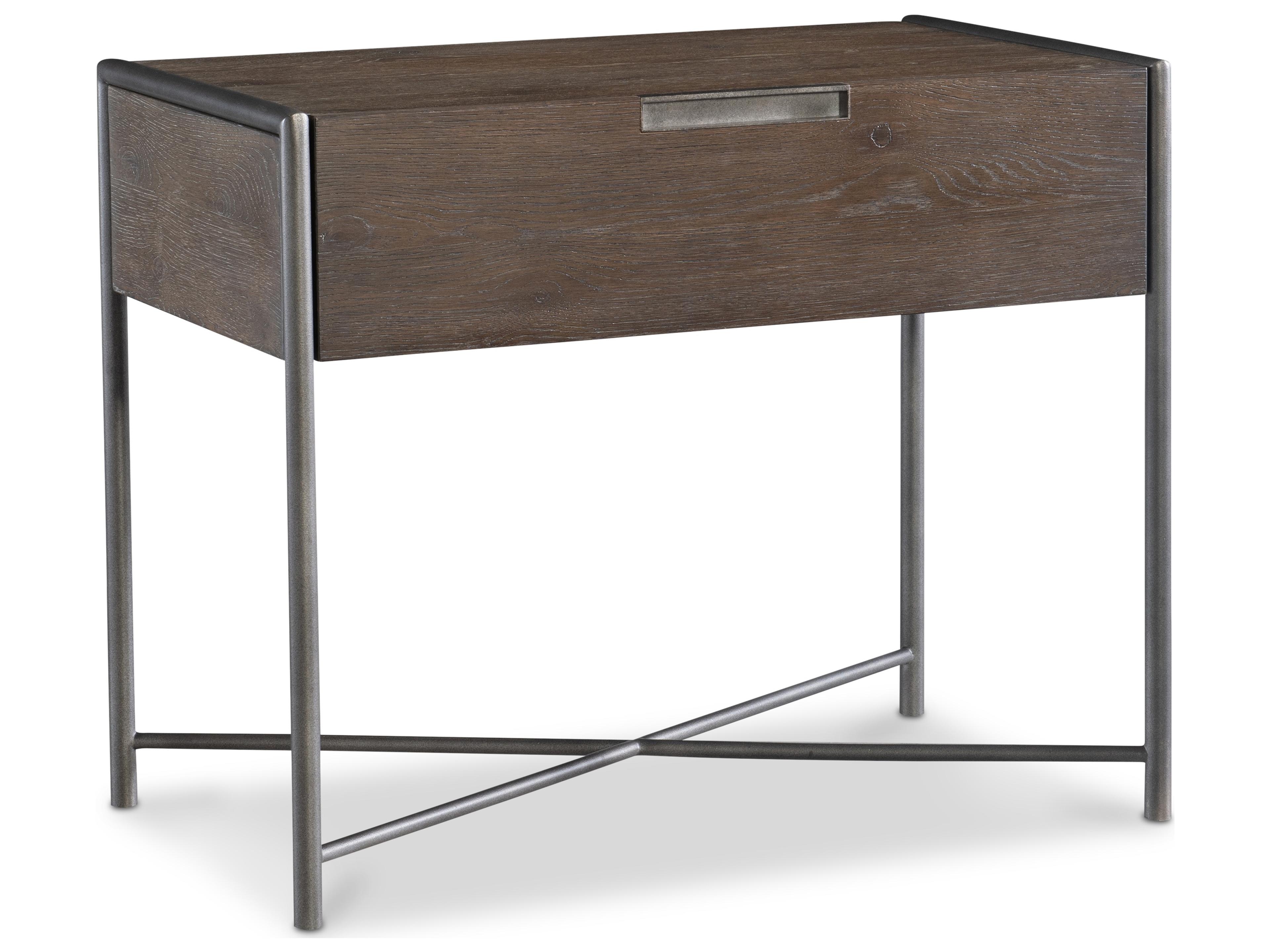 Outline 1-Drawer Brown Nightstand