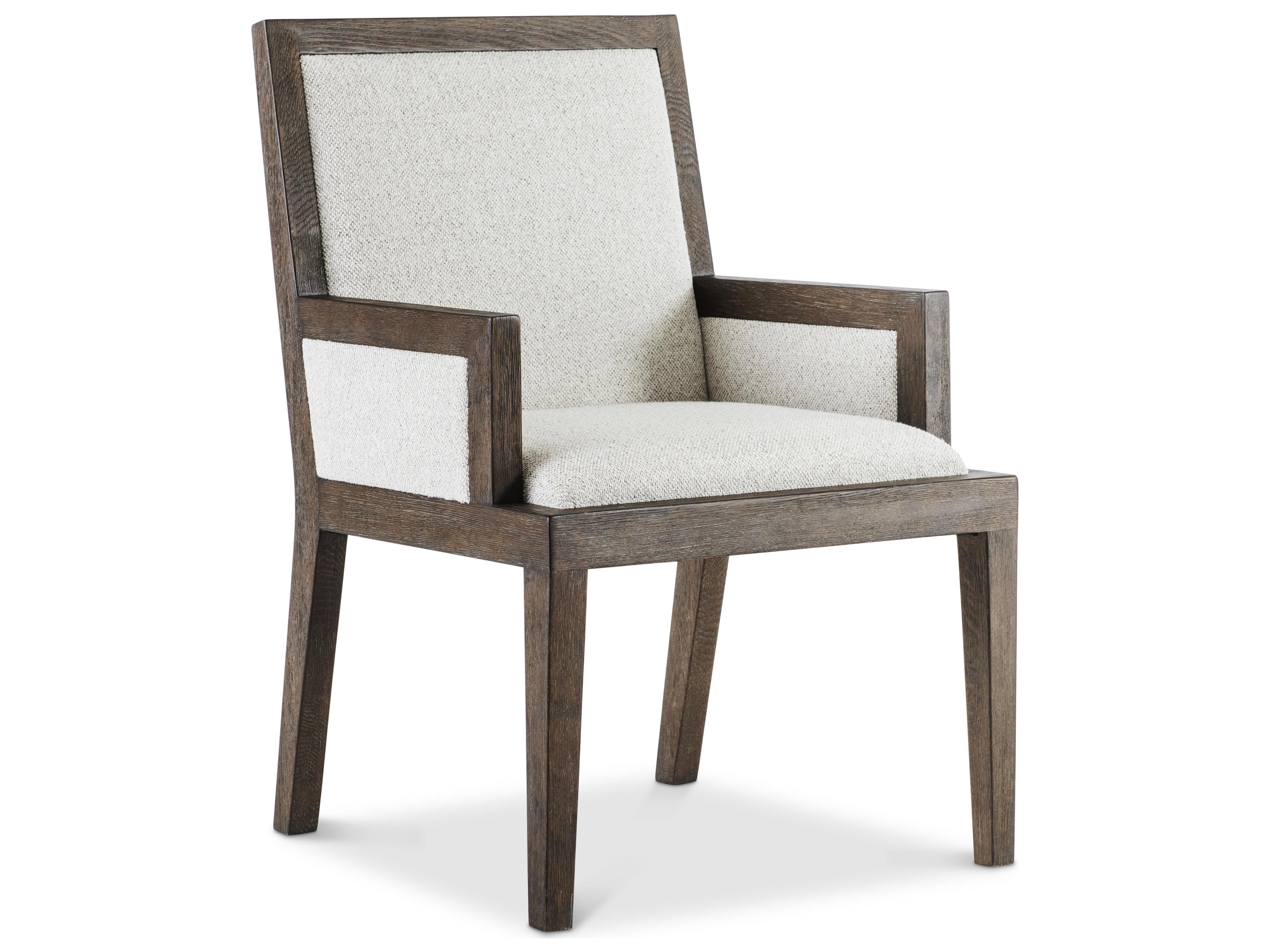 Outline Beige Upholstered Arm Dining Chair