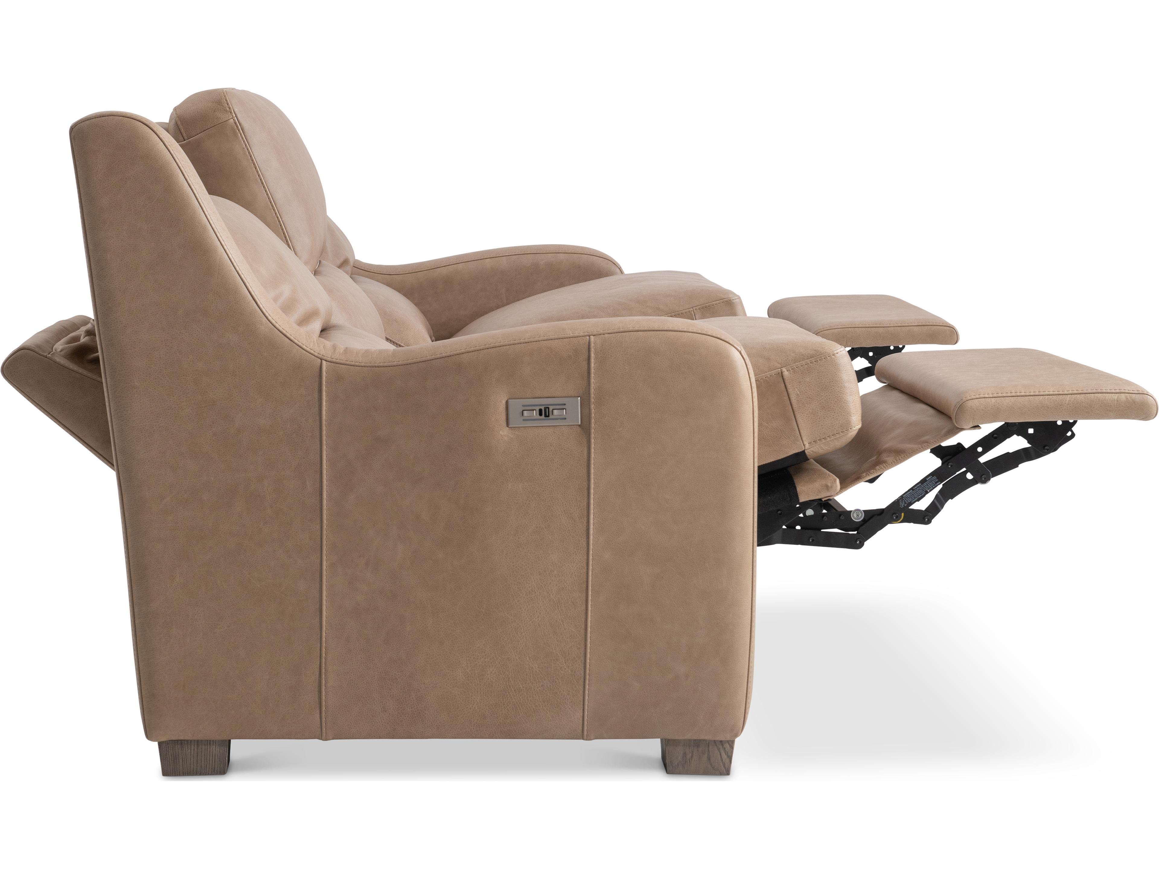 Bernhardt Ventura Tan Leather Sofa