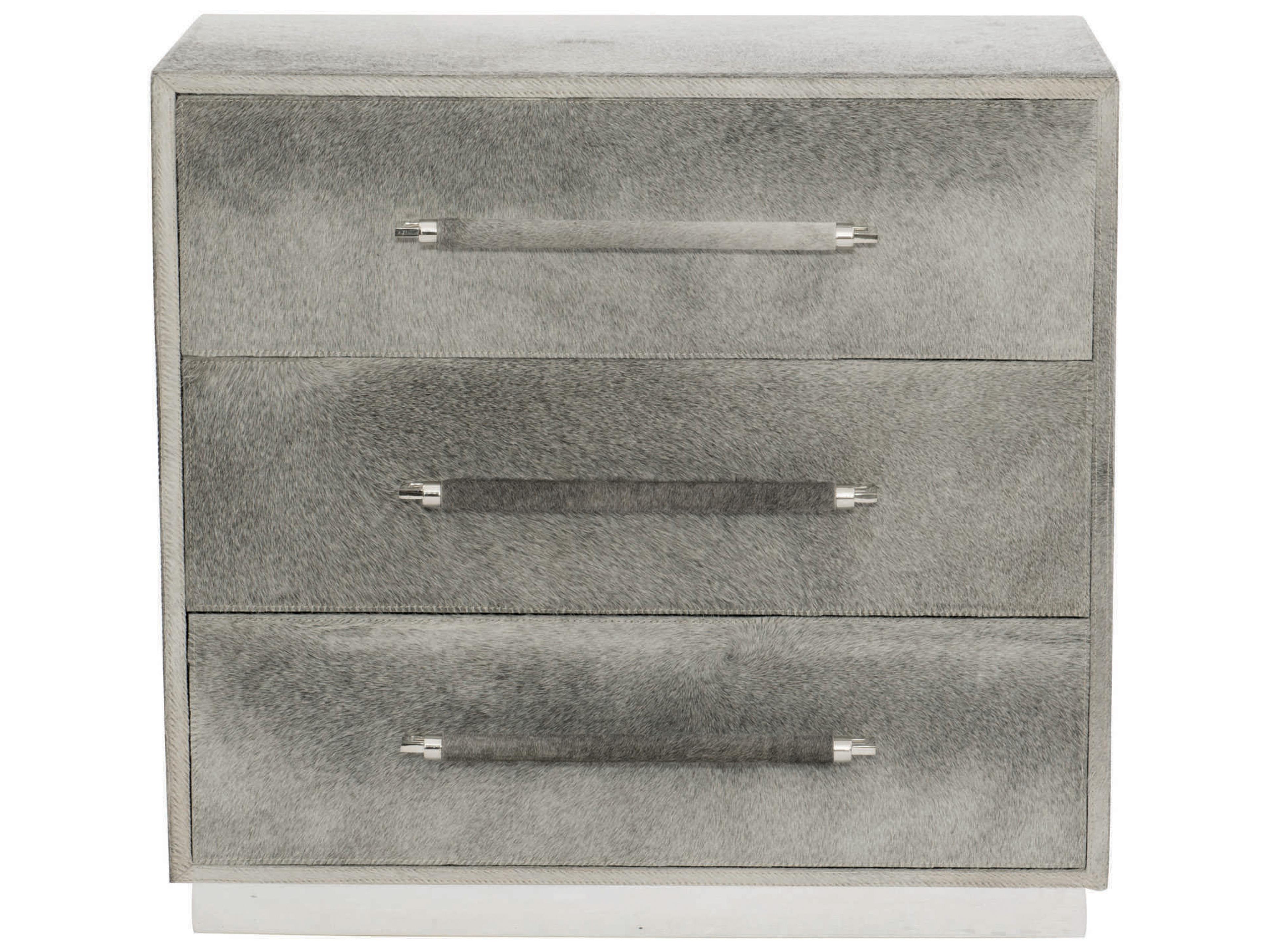 Parkin Nightstand Gray Hair On Hide