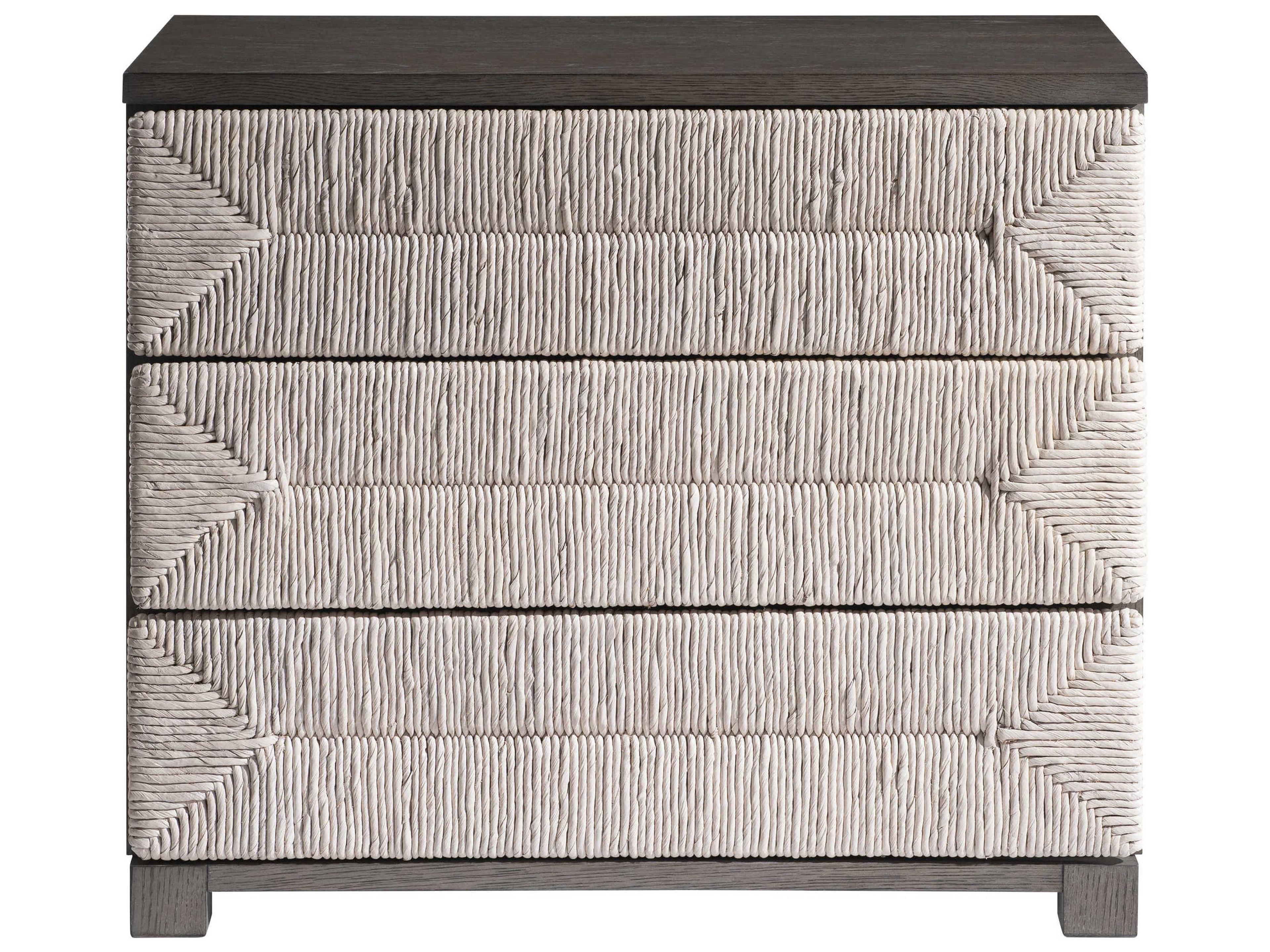 Bernhardt Palma 3-Drawers Gray Oak Wood Nightstand