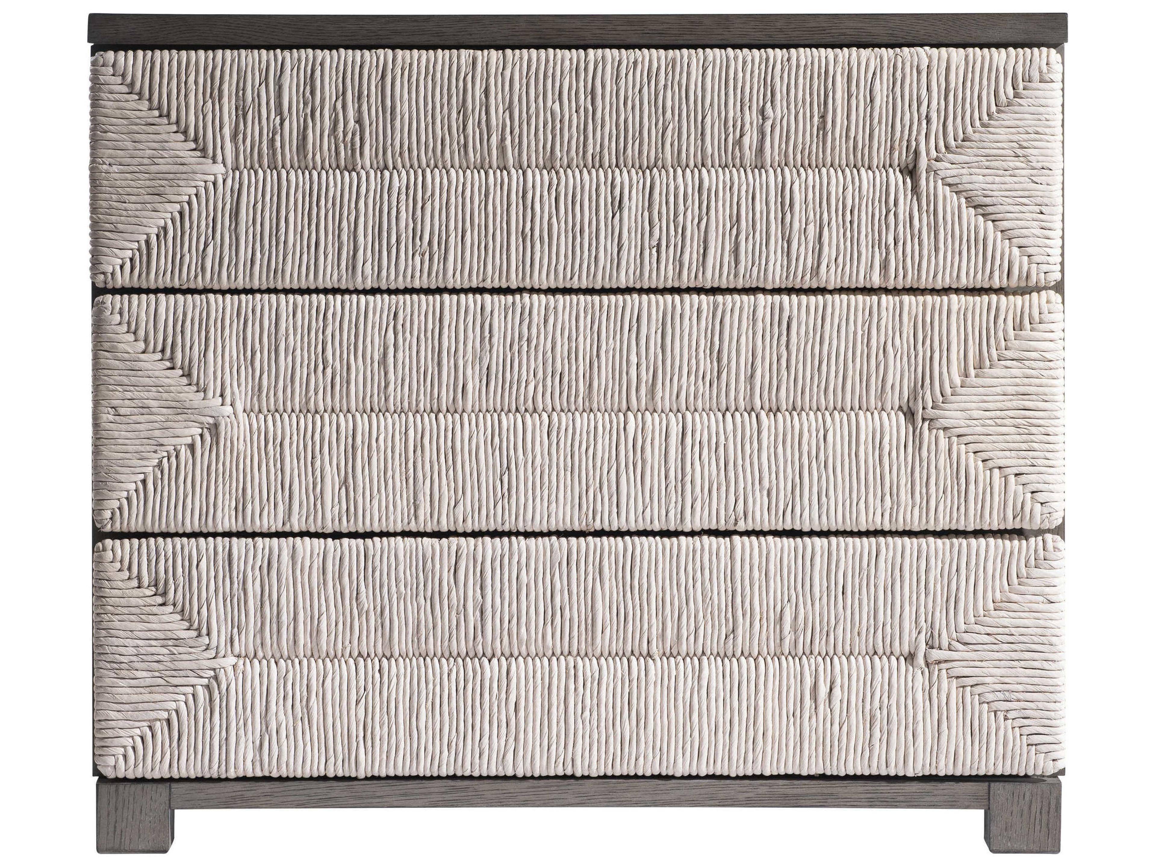 Bernhardt Palma 3-Drawers Gray Oak Wood Nightstand