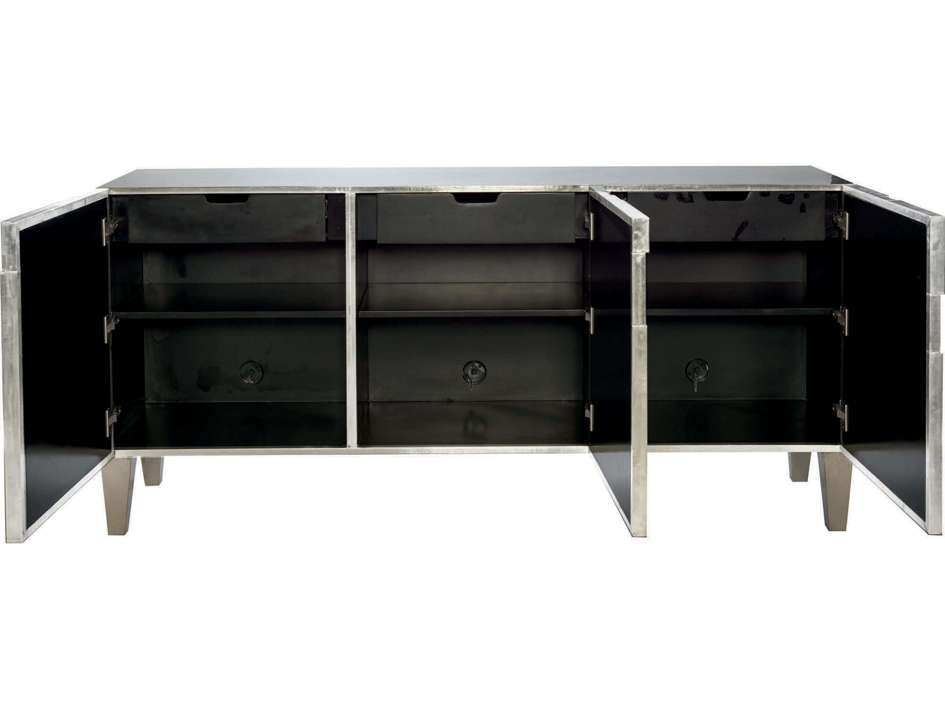 Bernhardt Interiors Casegoods Carleton 72" German Silver Entertainment Console Table