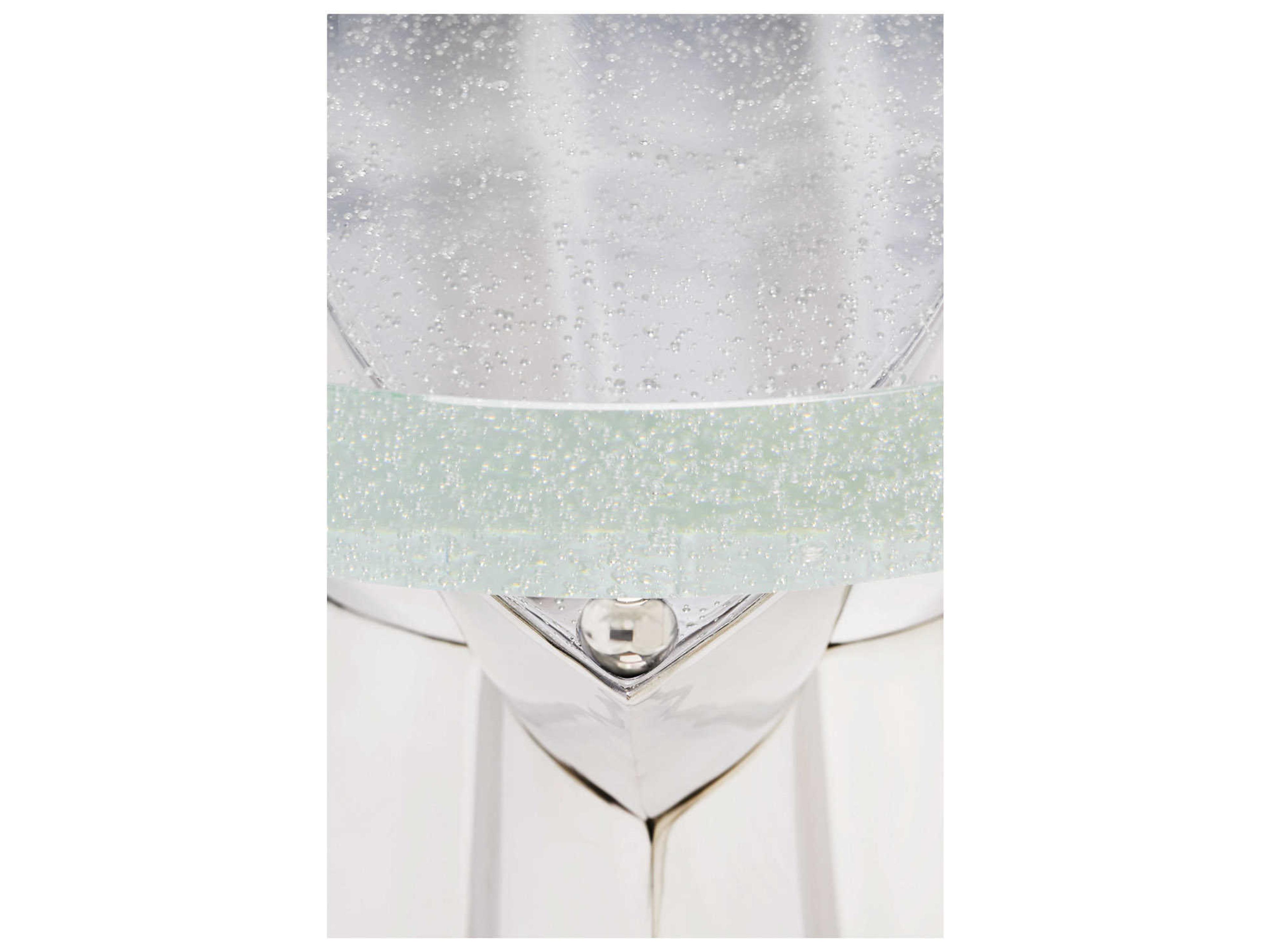 Bernhardt Interiors Casegoods Anika Round Glass Silver Clear End Table