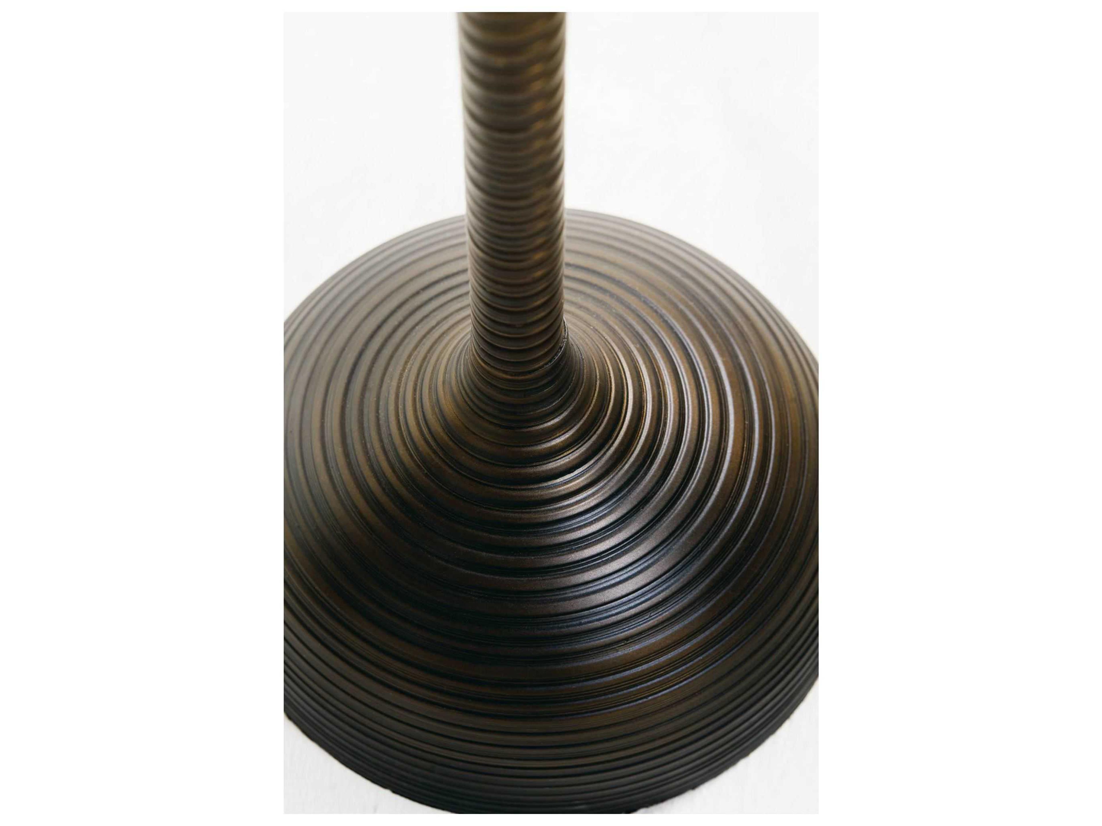 Bernhardt Cordoba Round Metal Bronze Chairside Table