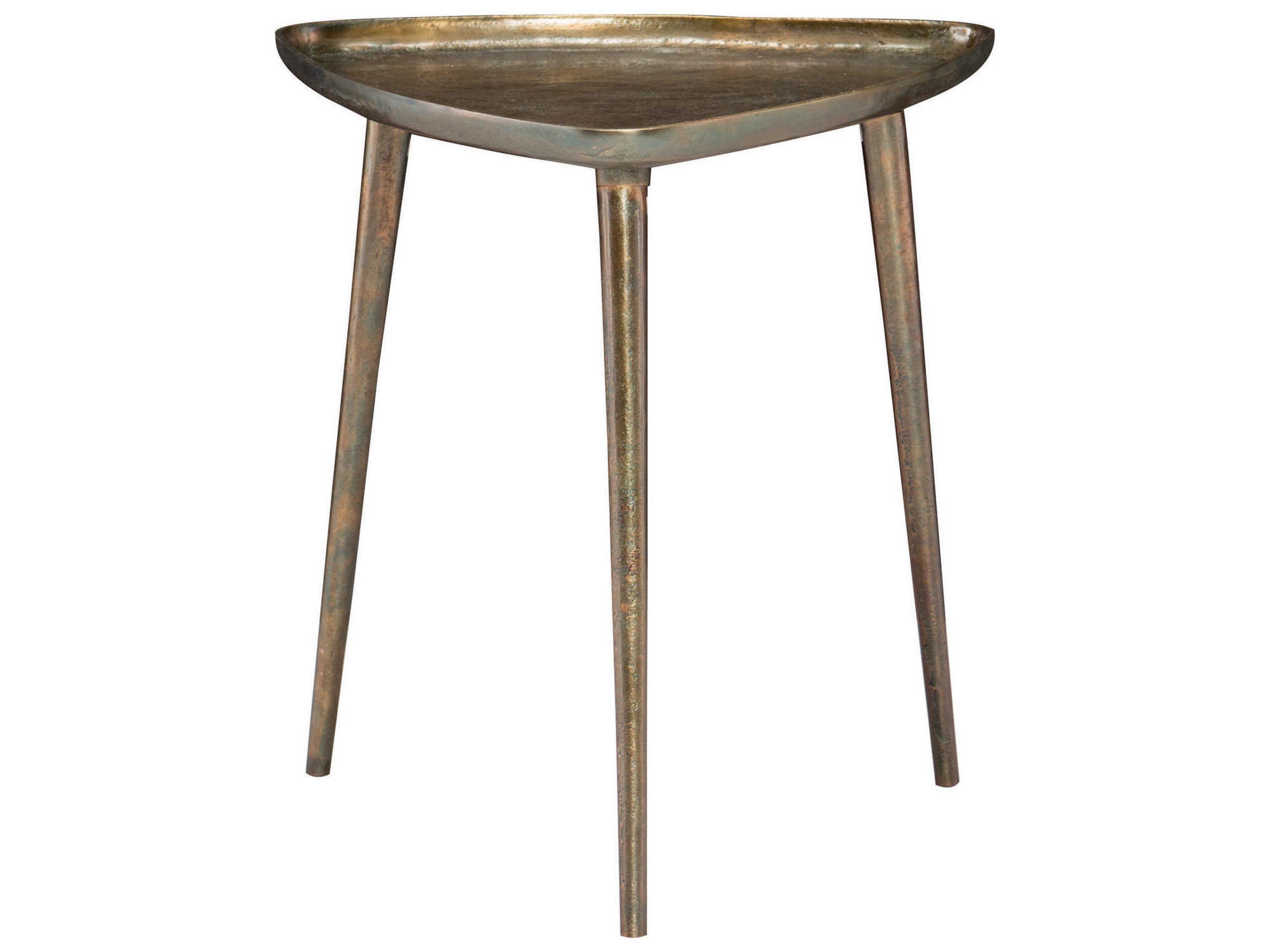 Bernhardt Interiors Casegoods Buckley Metal Antique Dark Brass End Table