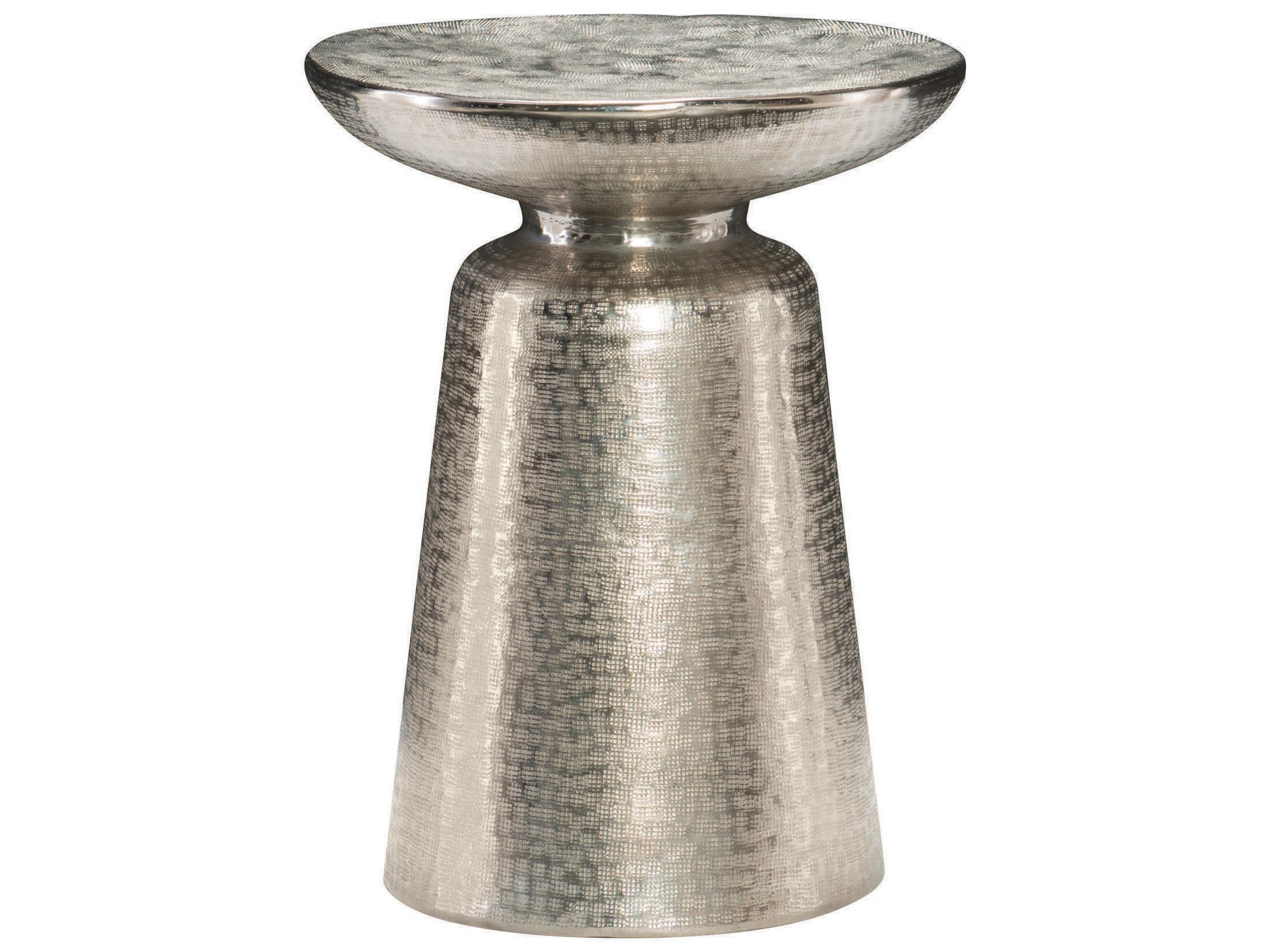 Accent Table Lorraine Cast Aluminum Nickel