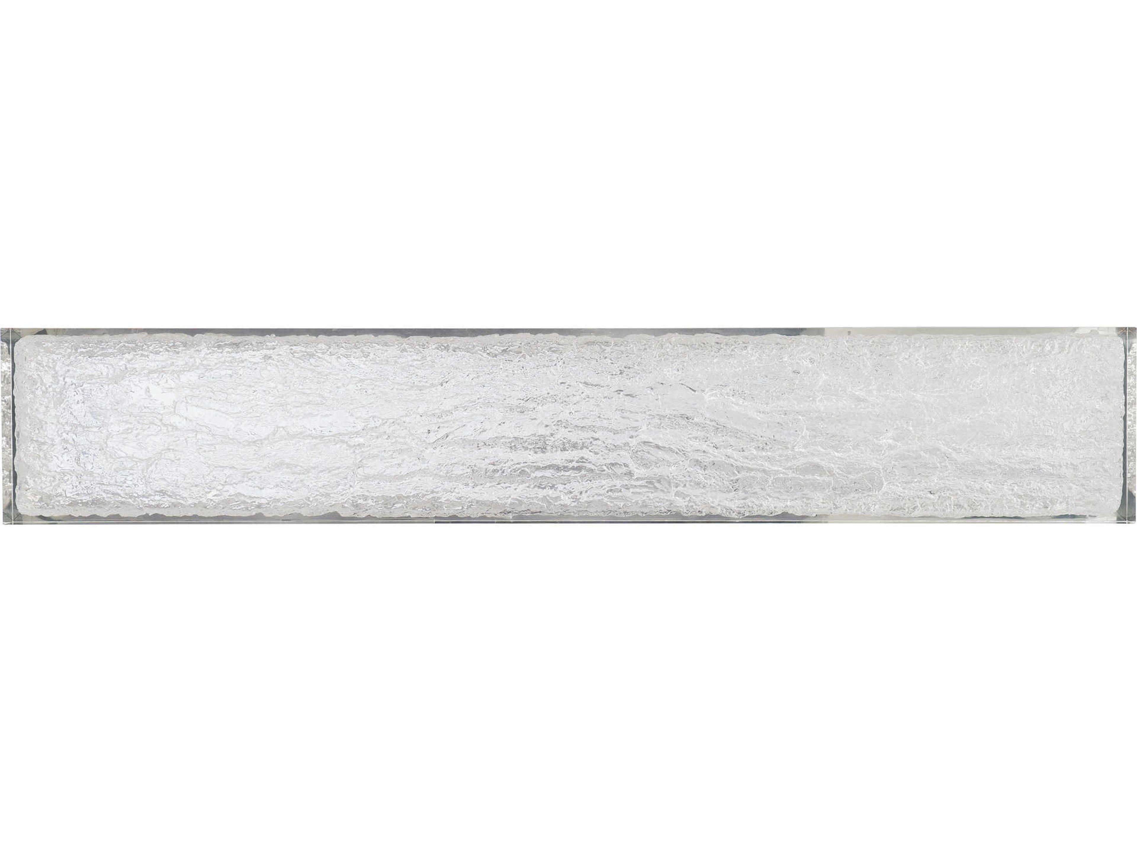 Bernhardt Interiors Casegoods Arctic Rectangular Clear Polished Stainless Steel Console Table