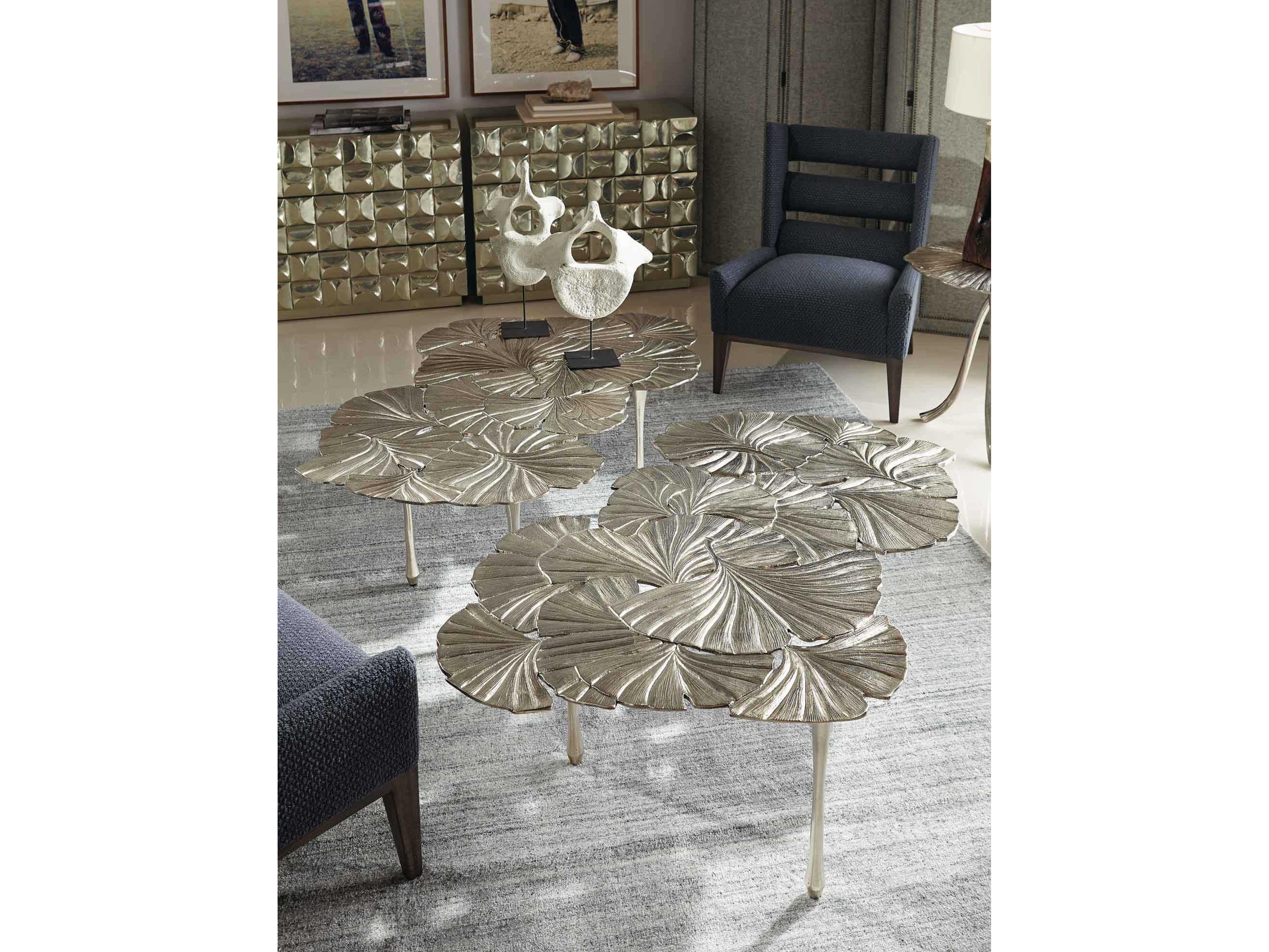 Bernhardt Interiors Annabella Metal Satin Nickel Cocktail Table