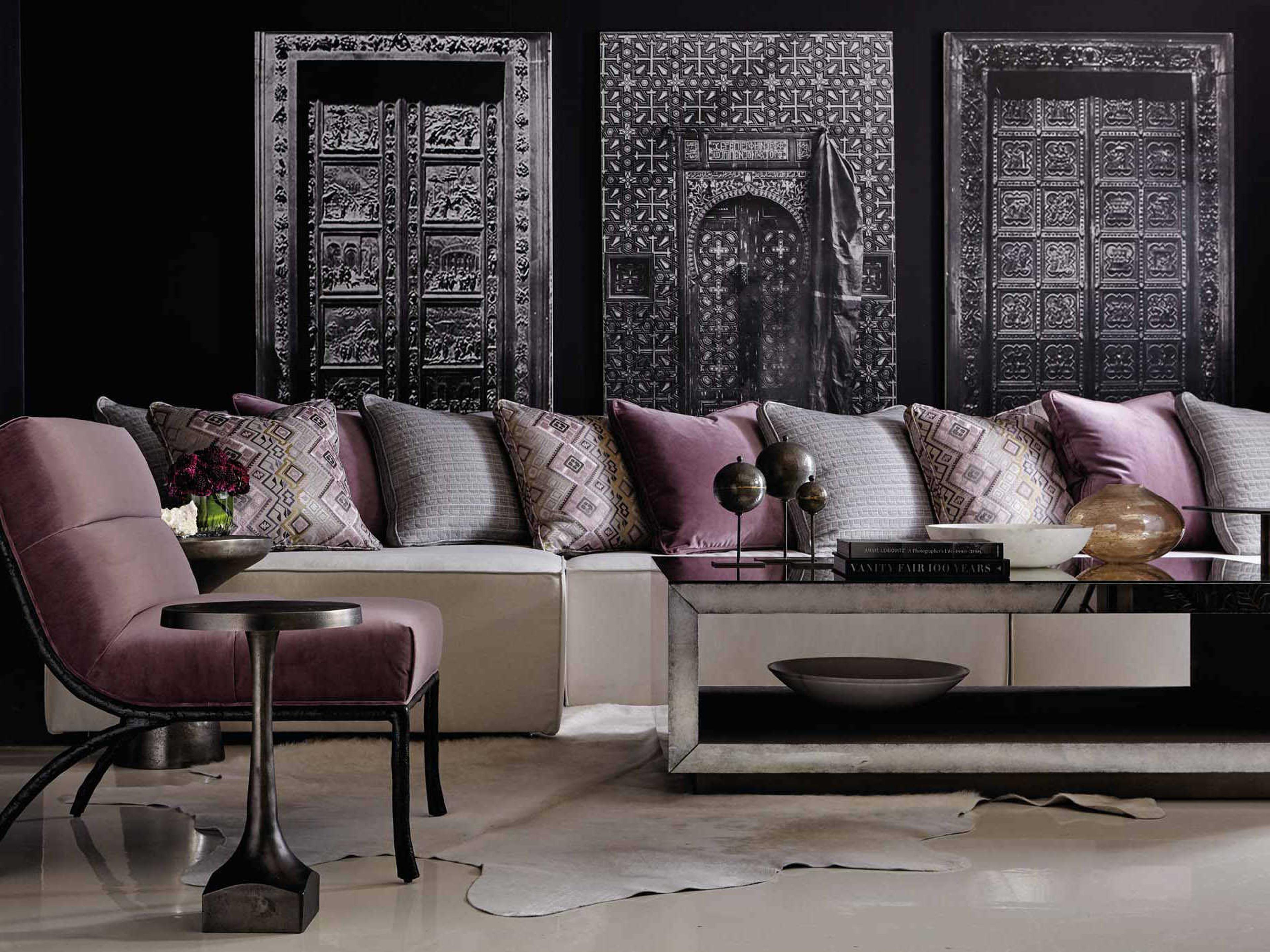 Bernhardt Interiors Casegoods Stroud Round Metal Matte Graphite Drink Table