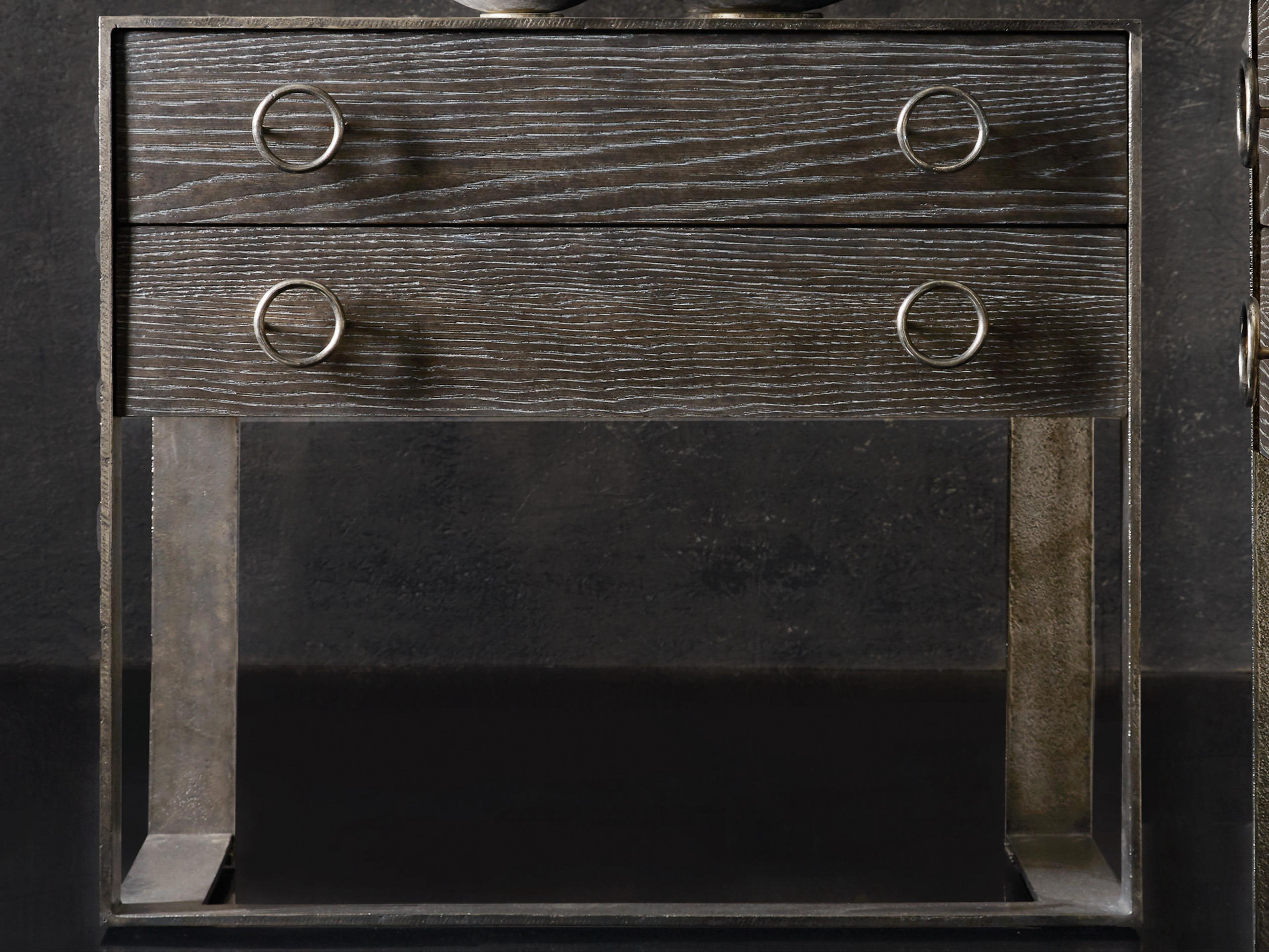 Bernhardt Interiors Casegoods Dixon 2-Drawers Gray Oak Wood Nightstand