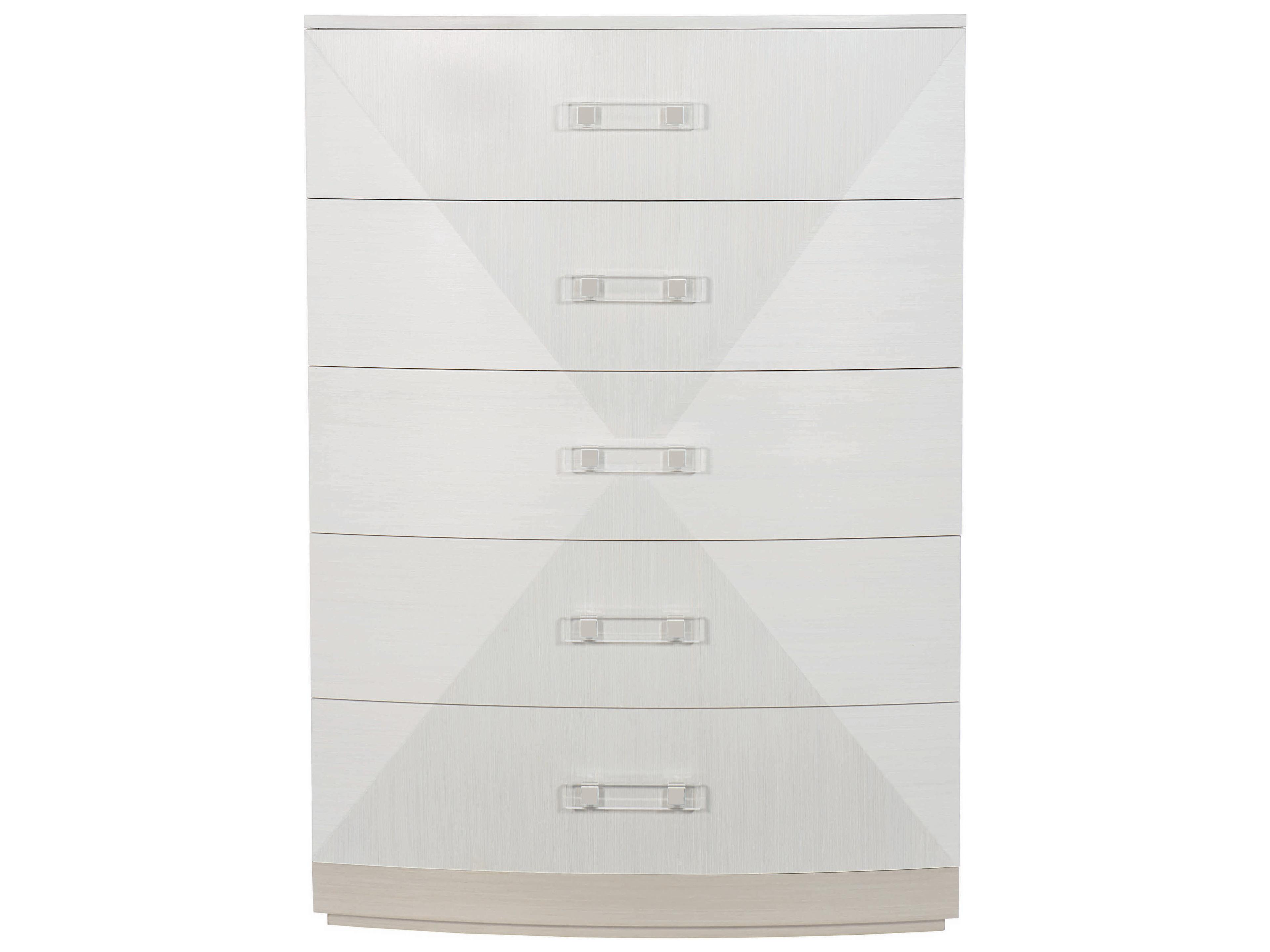 Bernhardt Axiom 5-Drawers Linear Gray White Poplar Wood Accent Chest