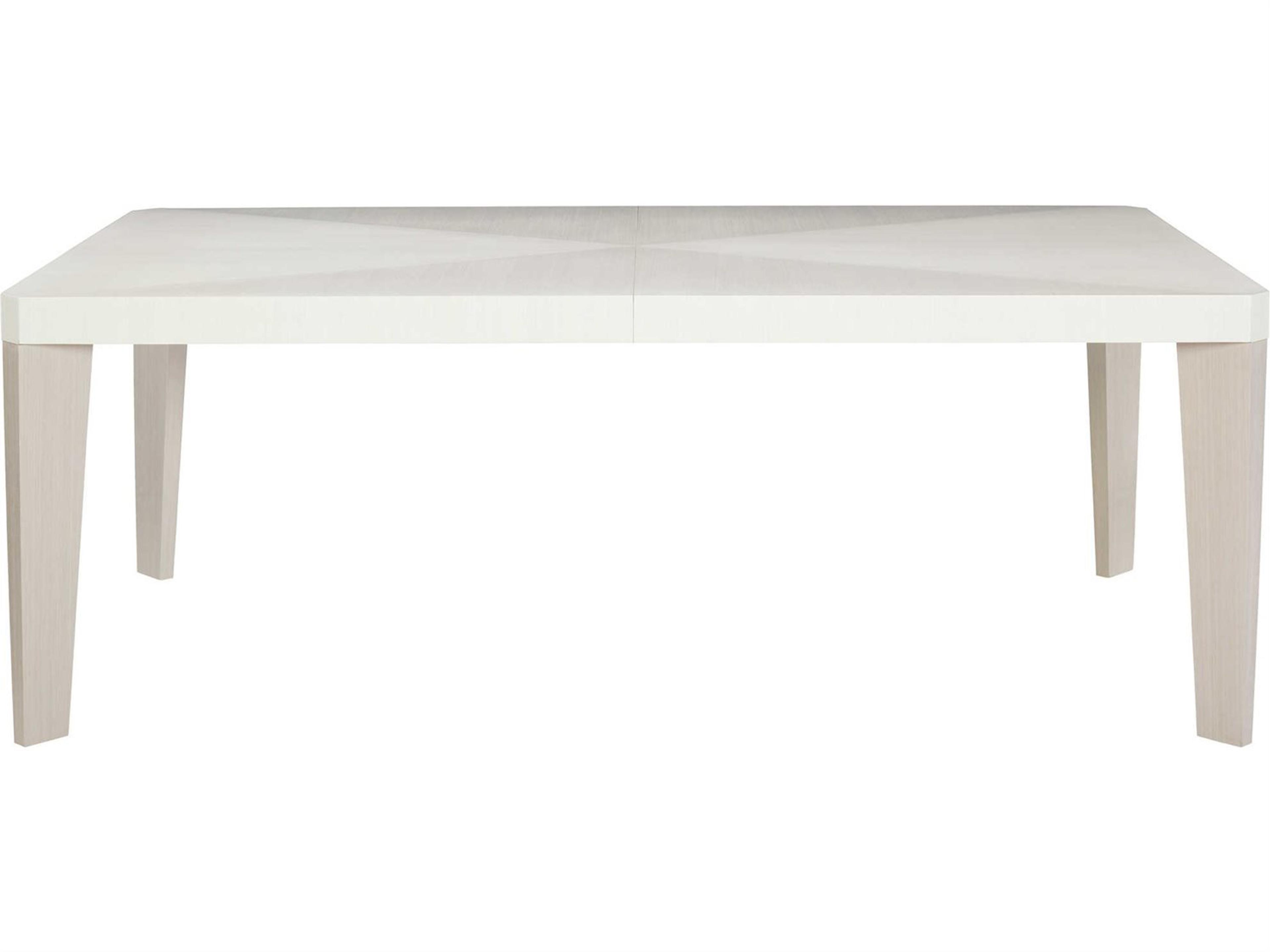 Axiom Rectangular Wood Linear Gray White Dining Table