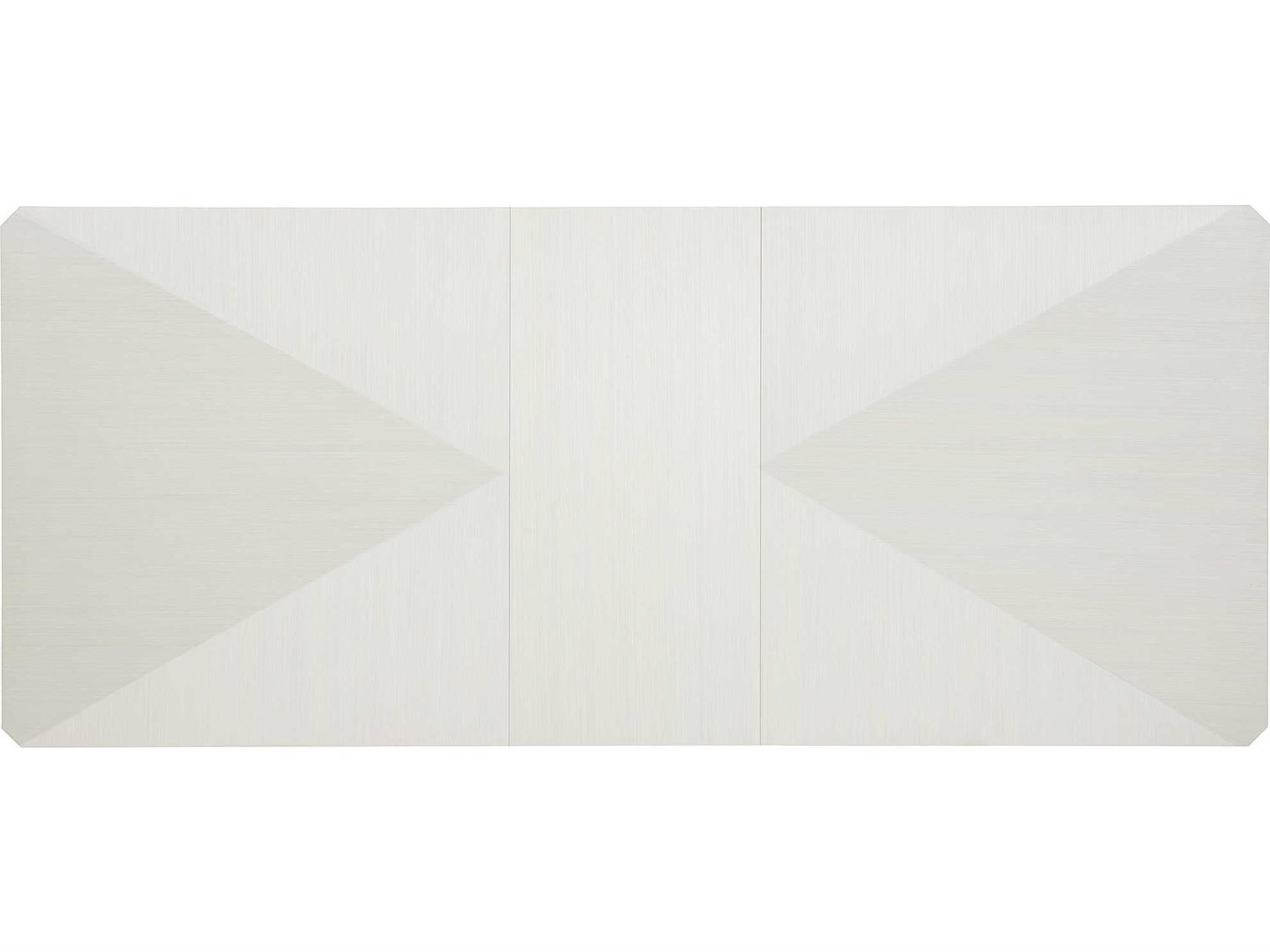 Bernhardt Axiom Rectangular Wood Linear Gray White Dining Table