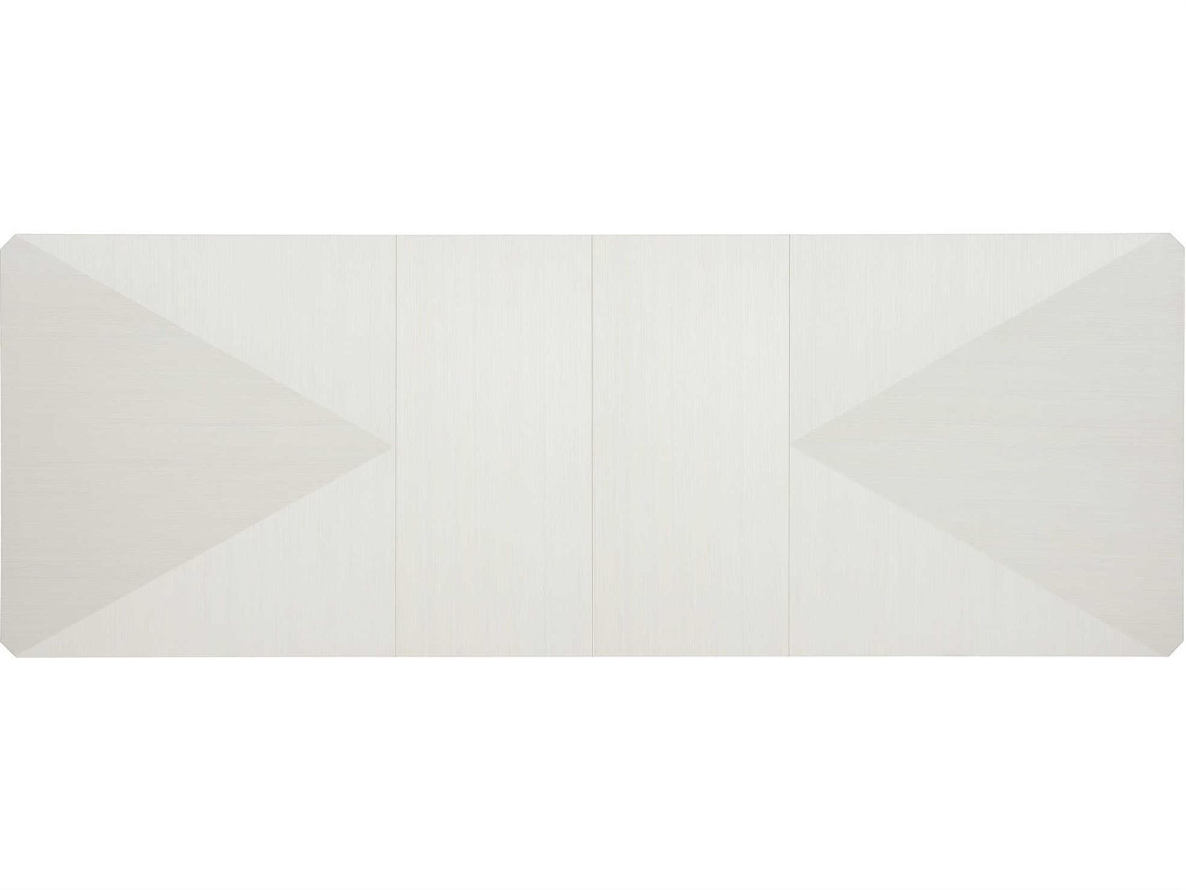 Bernhardt Axiom Rectangular Wood Linear Gray White Dining Table