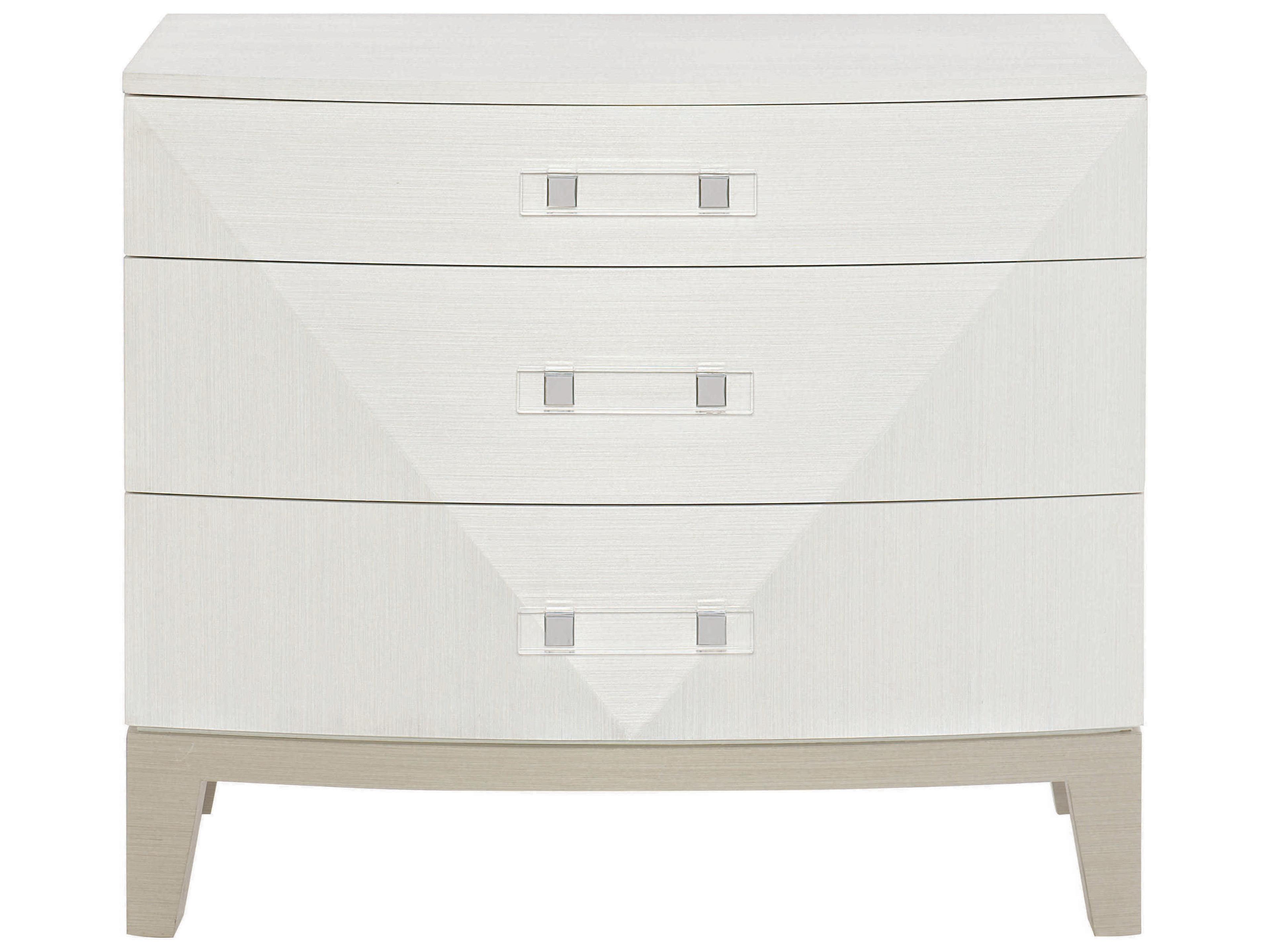 Axiom Nightstand 3-Drawer Linear White