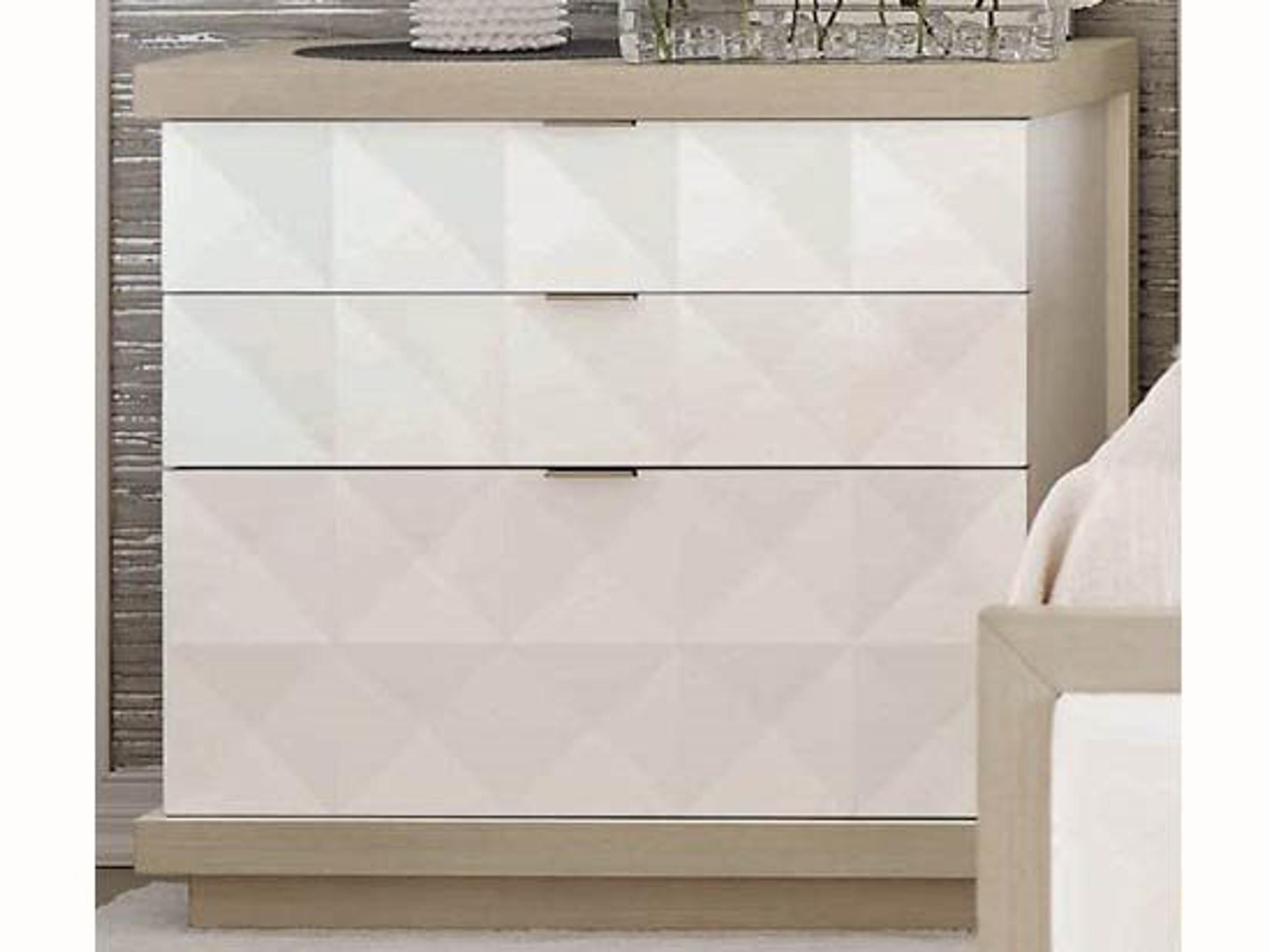Bernhardt Axiom 3-Drawers Poplar Wood Nightstand