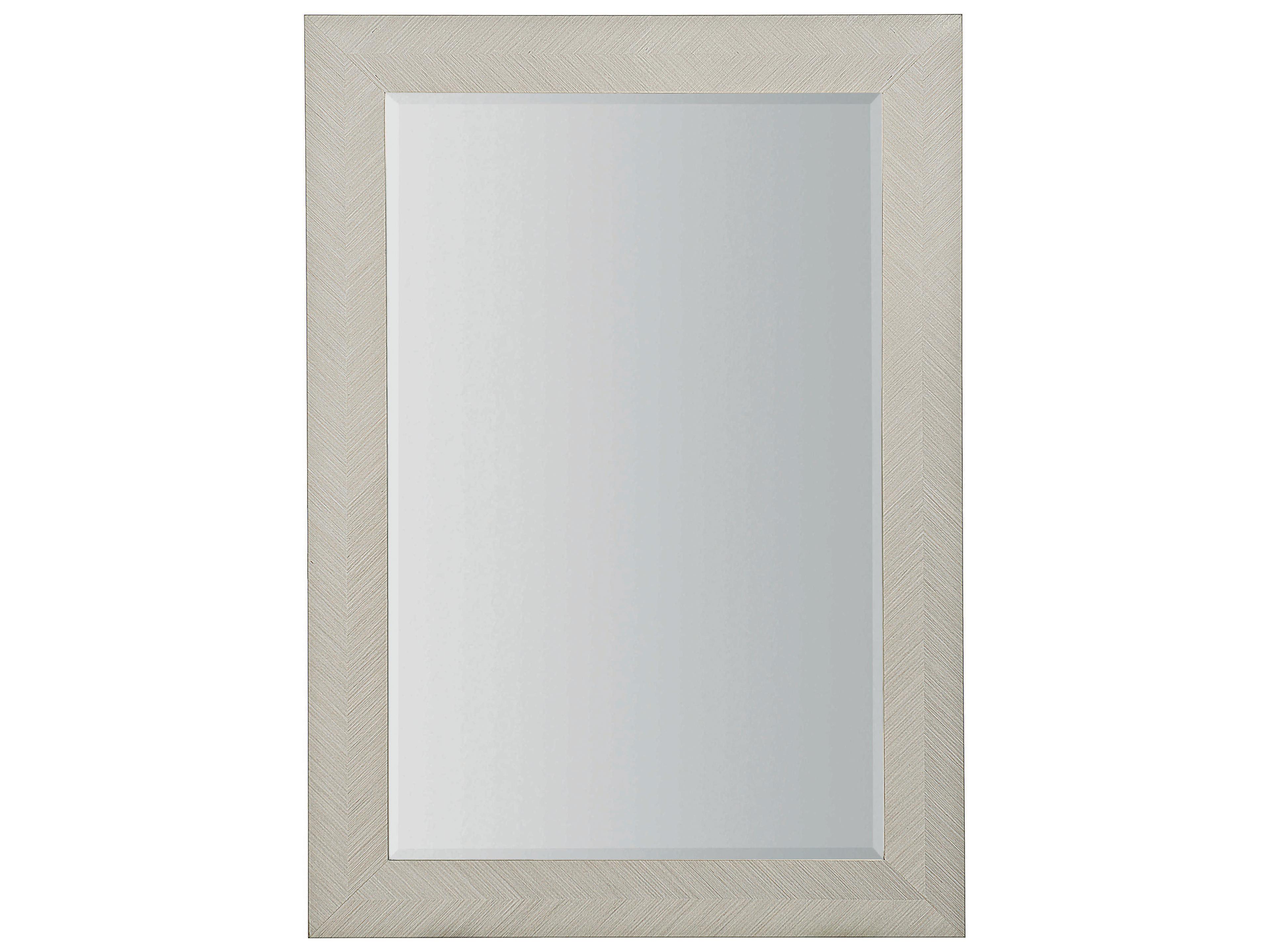 Axiom Linear Gray Beveled Wood Wall Mirror