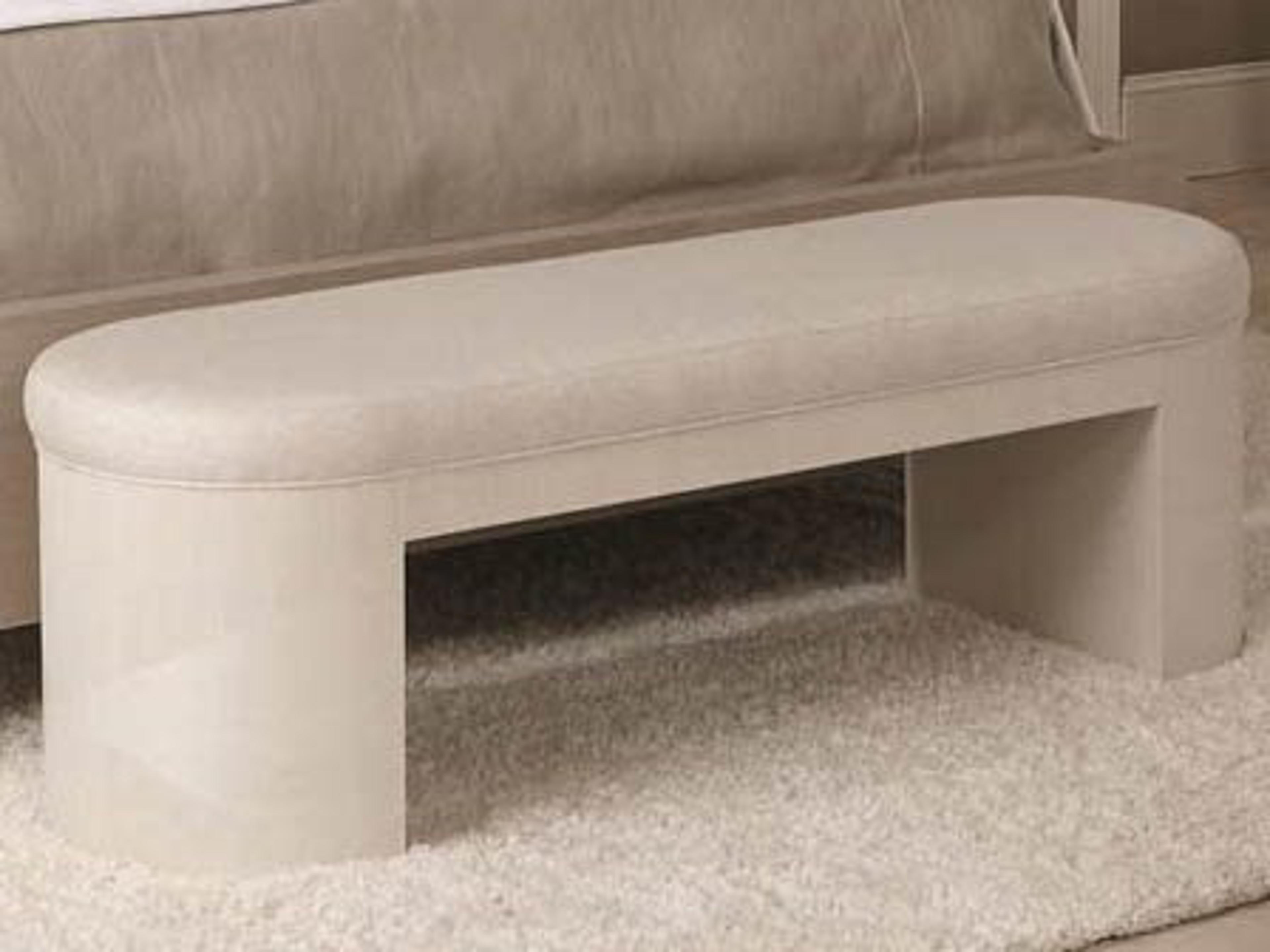 Bernhardt Axiom Linear White Upholstered Accent Bench