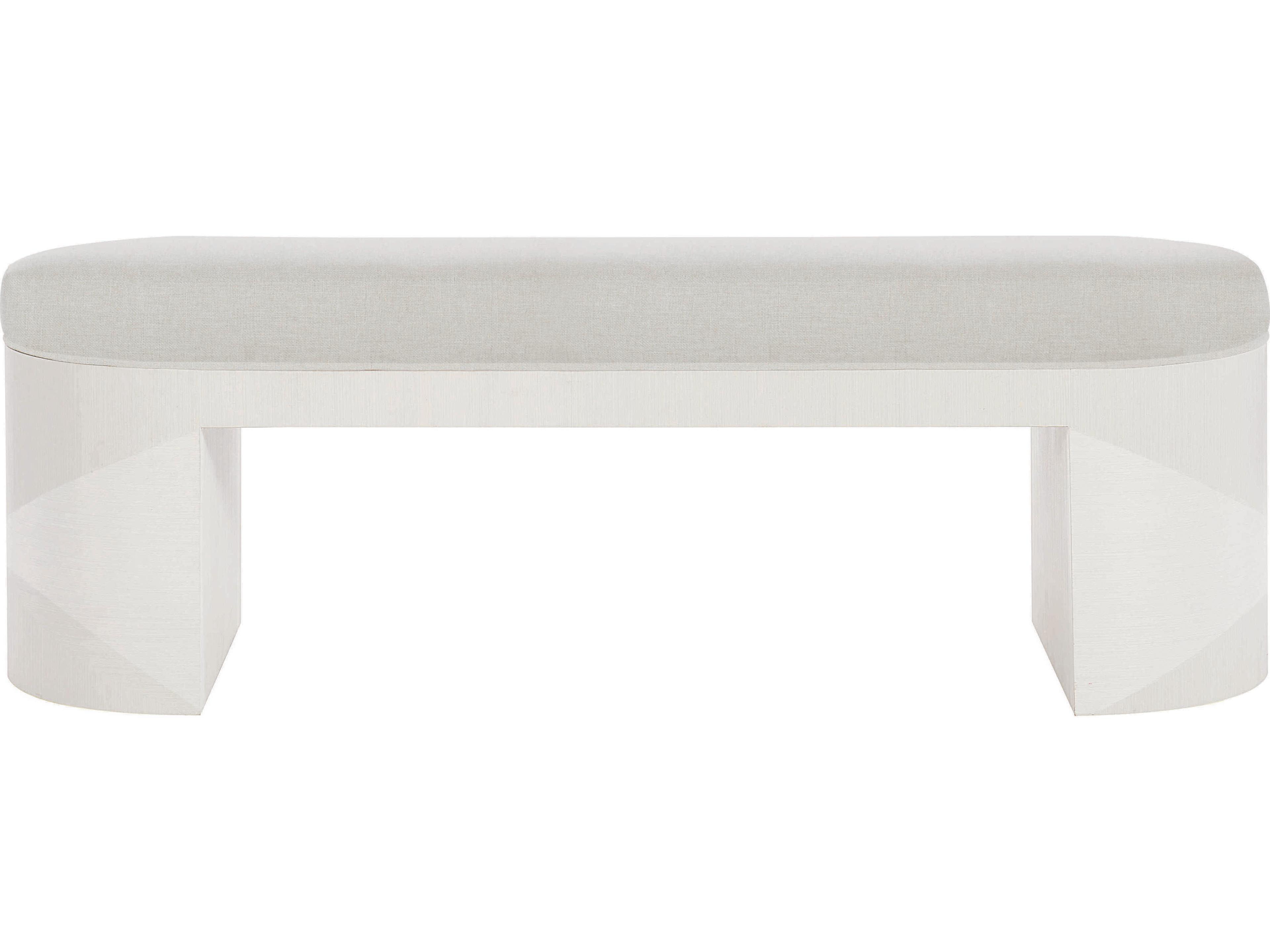 Bernhardt Axiom Linear White Upholstered Accent Bench