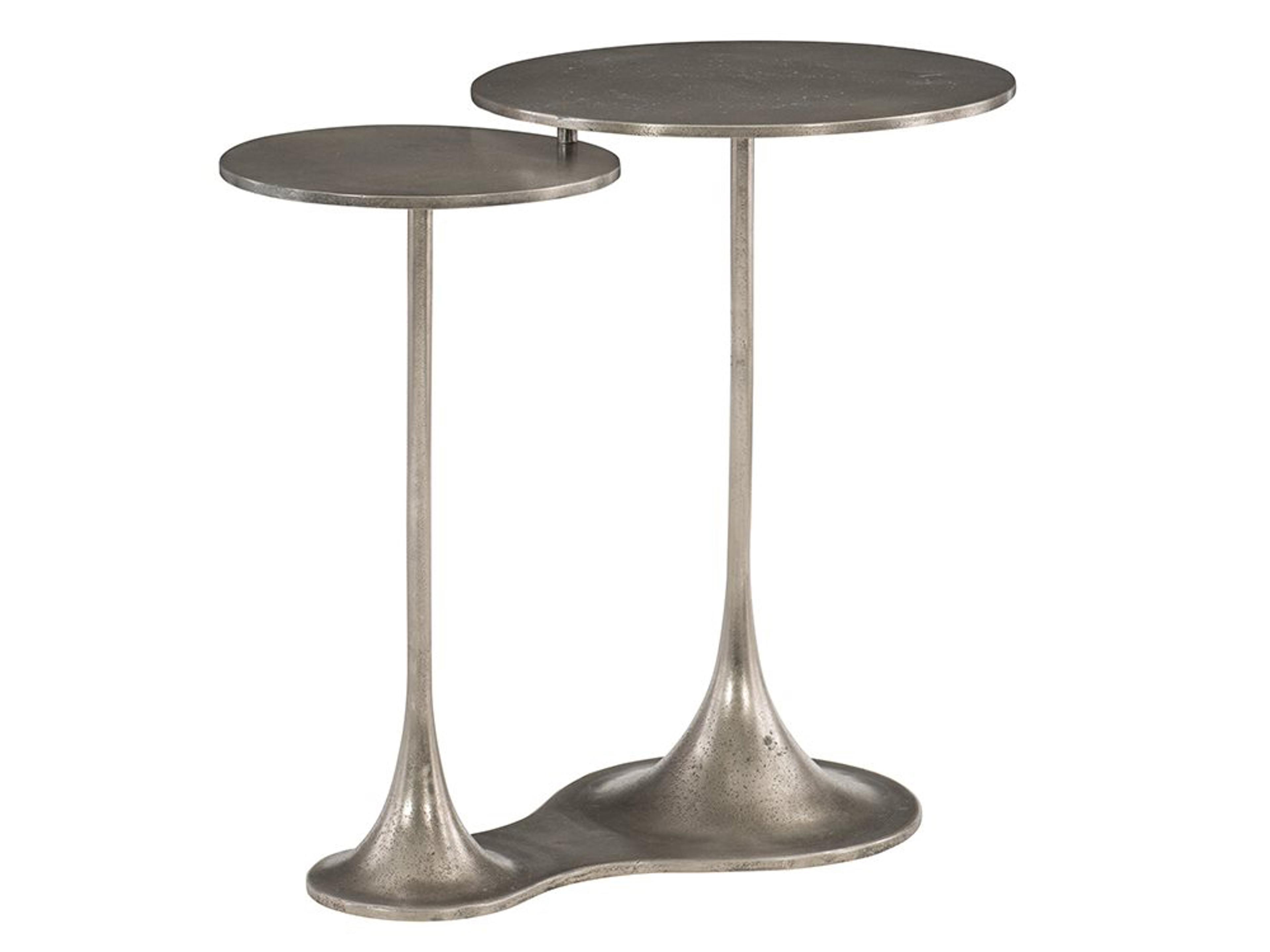 Interiors Circlet Round Metal Graphite Bunching End Table