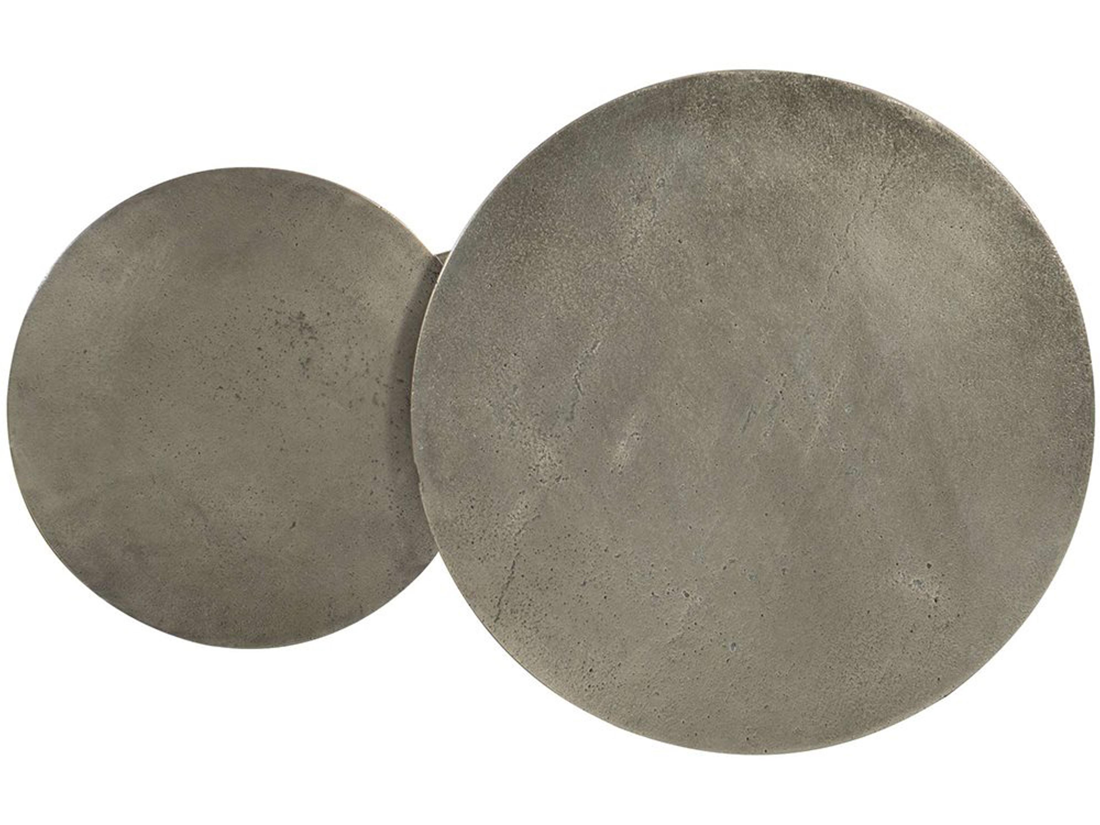 Bernhardt Interiors Circlet Round Metal Graphite Bunching End Table