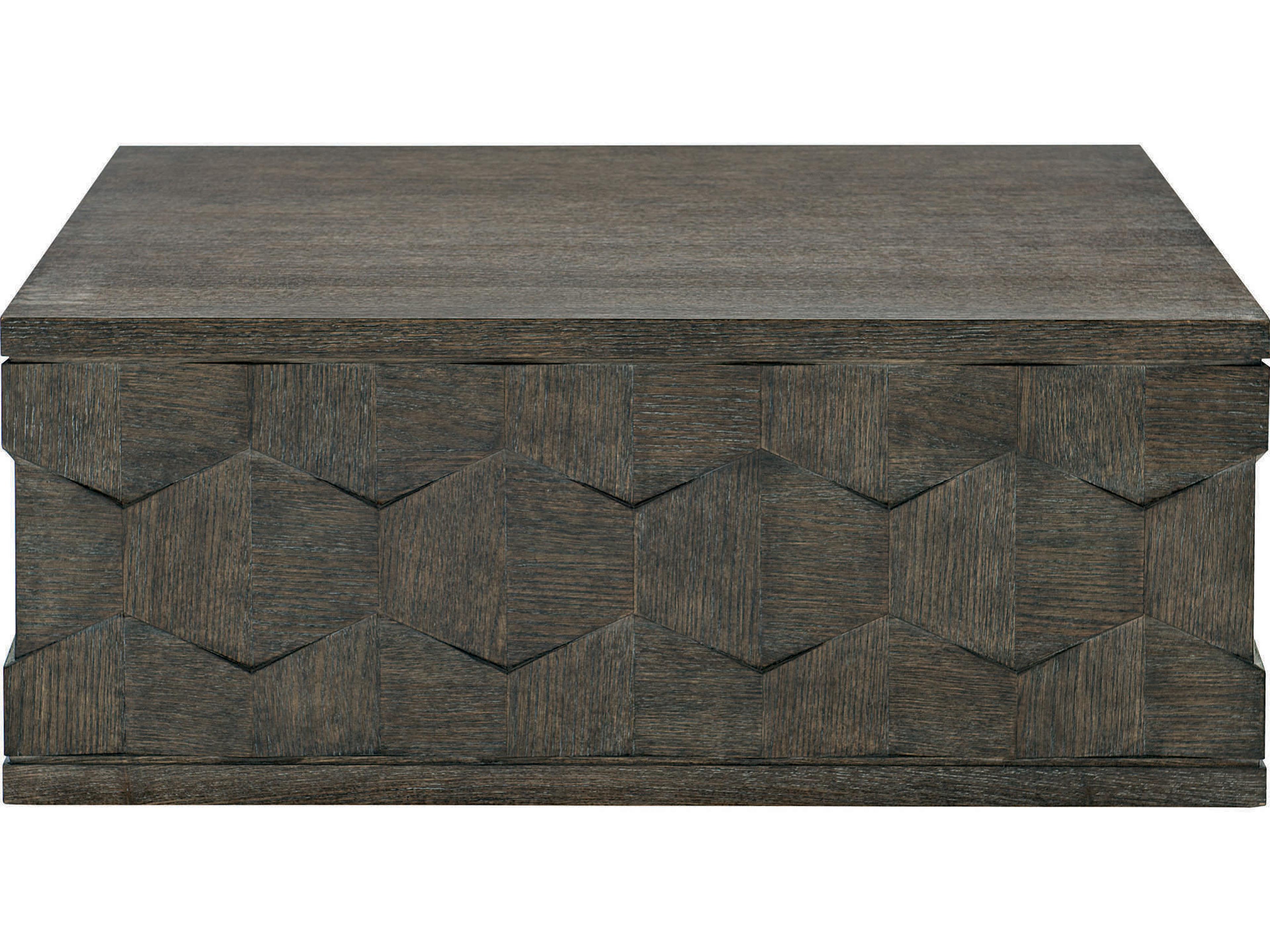 Bernhardt Linea Square Wood Cerused Charcoal Cocktail Table