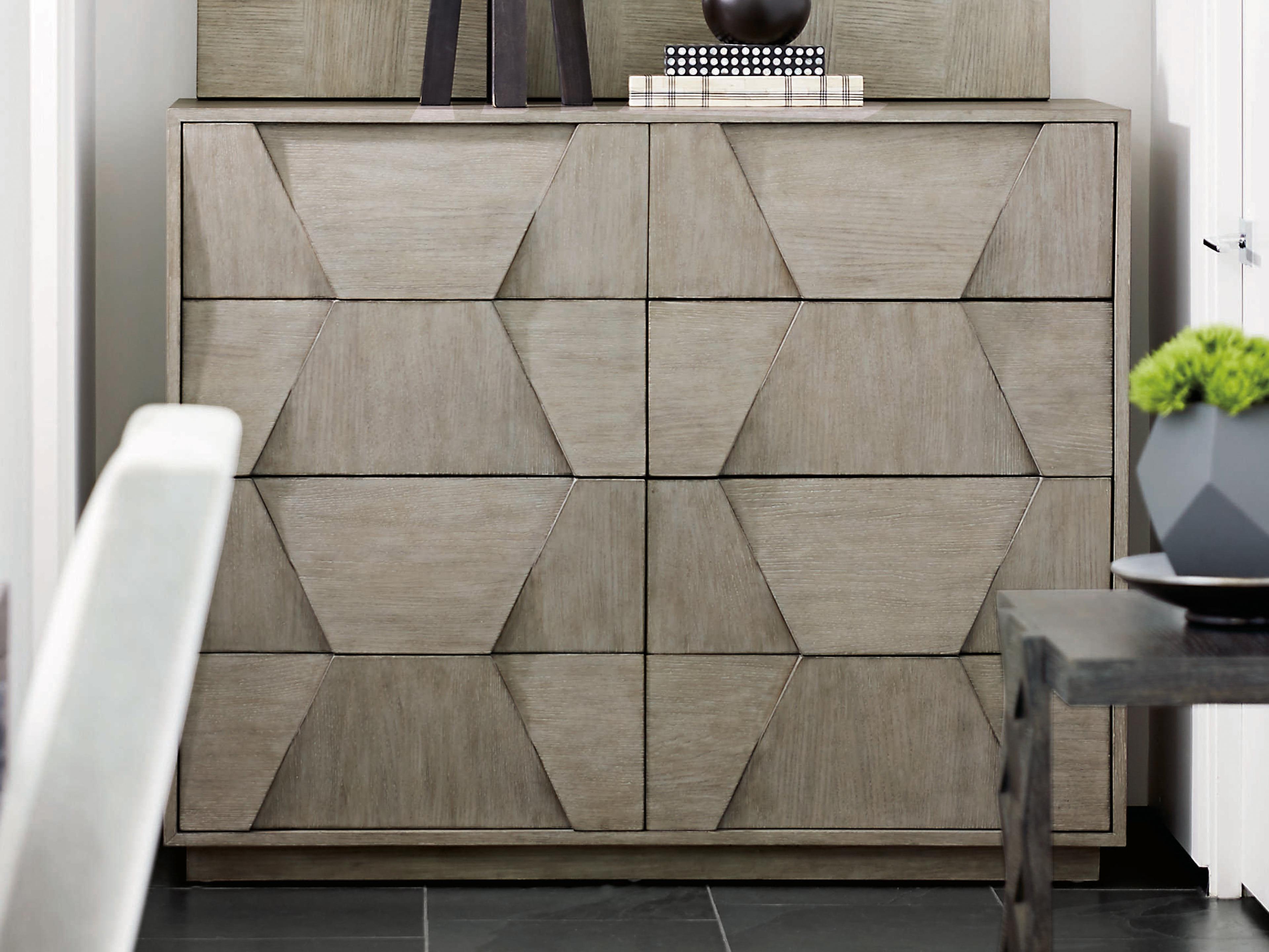 Bernhardt Linea 8-Drawers Gray Oak Wood Double Dresser