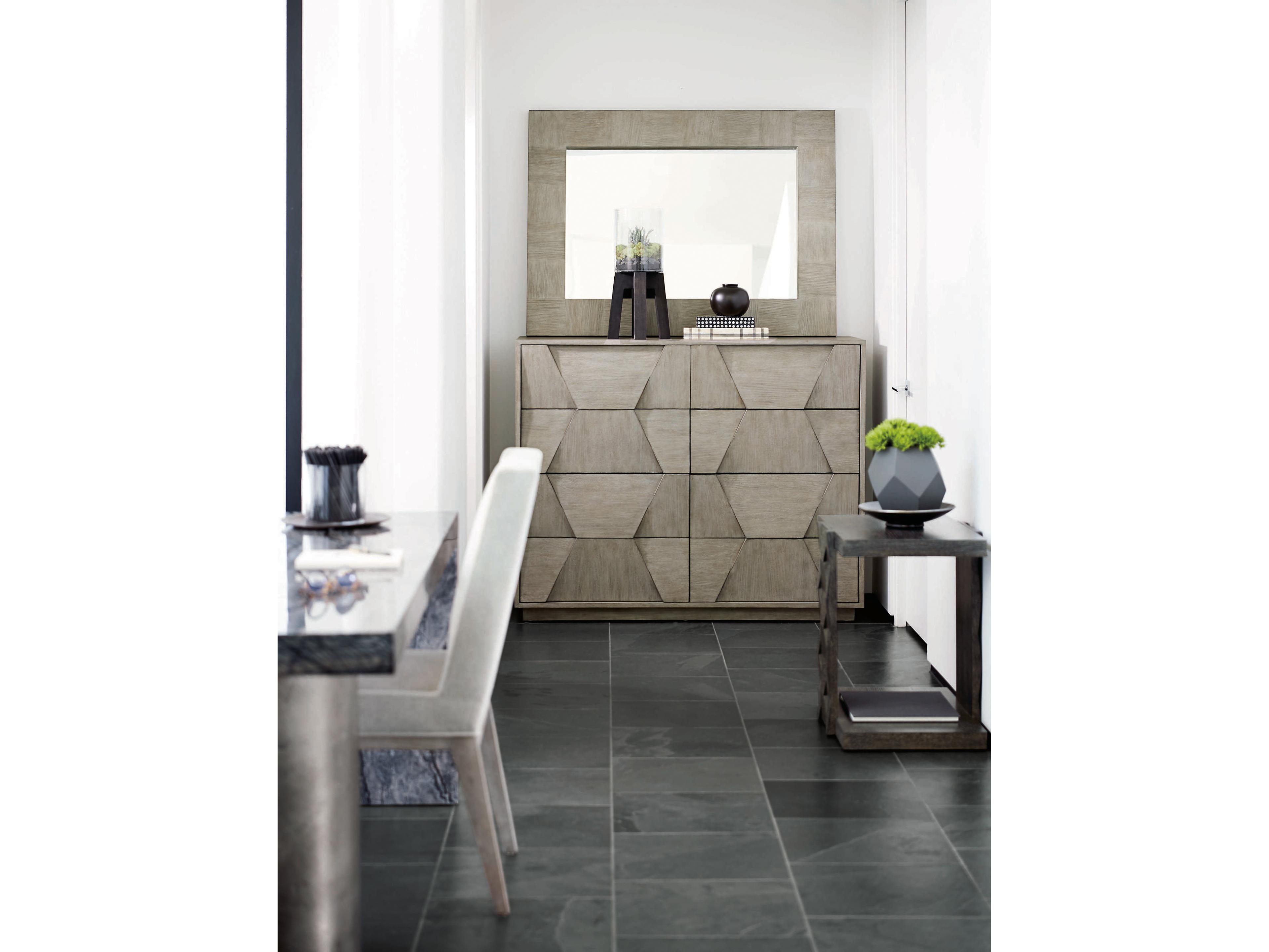 Bernhardt Linea 8-Drawers Gray Oak Wood Double Dresser