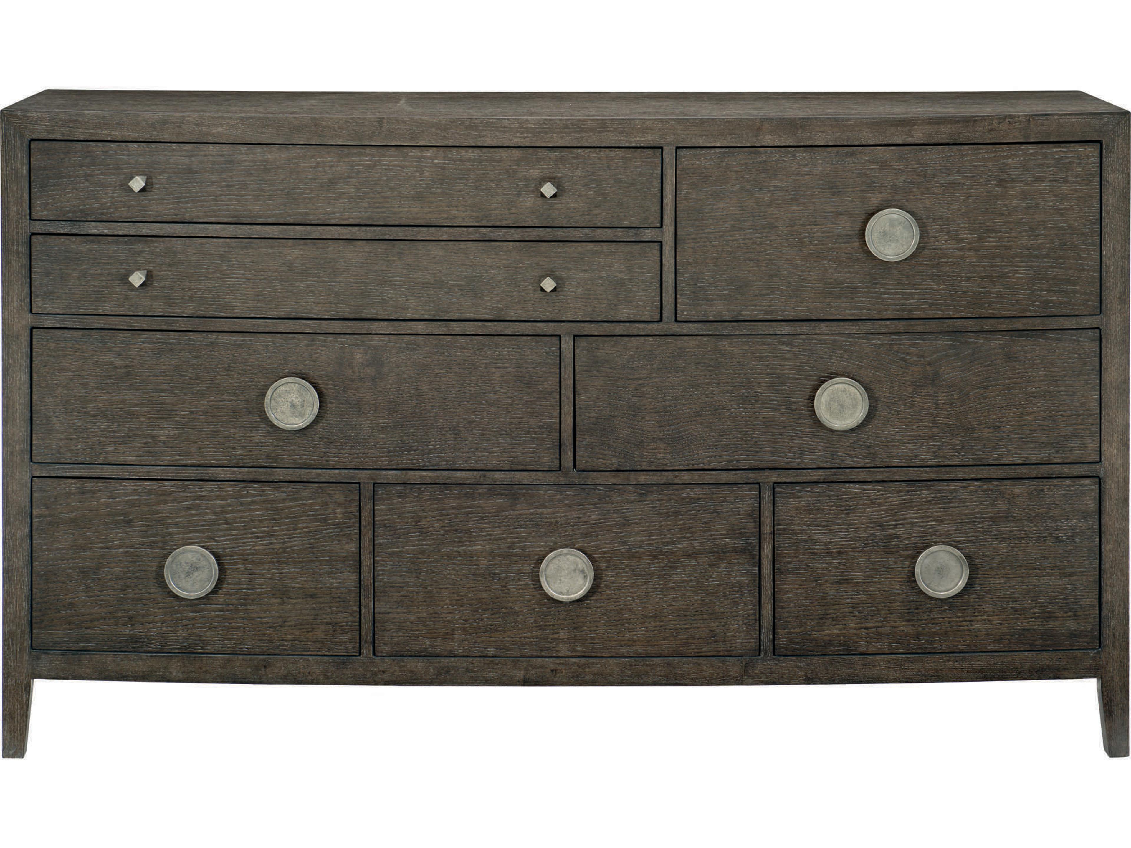 Bernhardt Linea 8-Drawers Brown Oak Wood Double Dresser