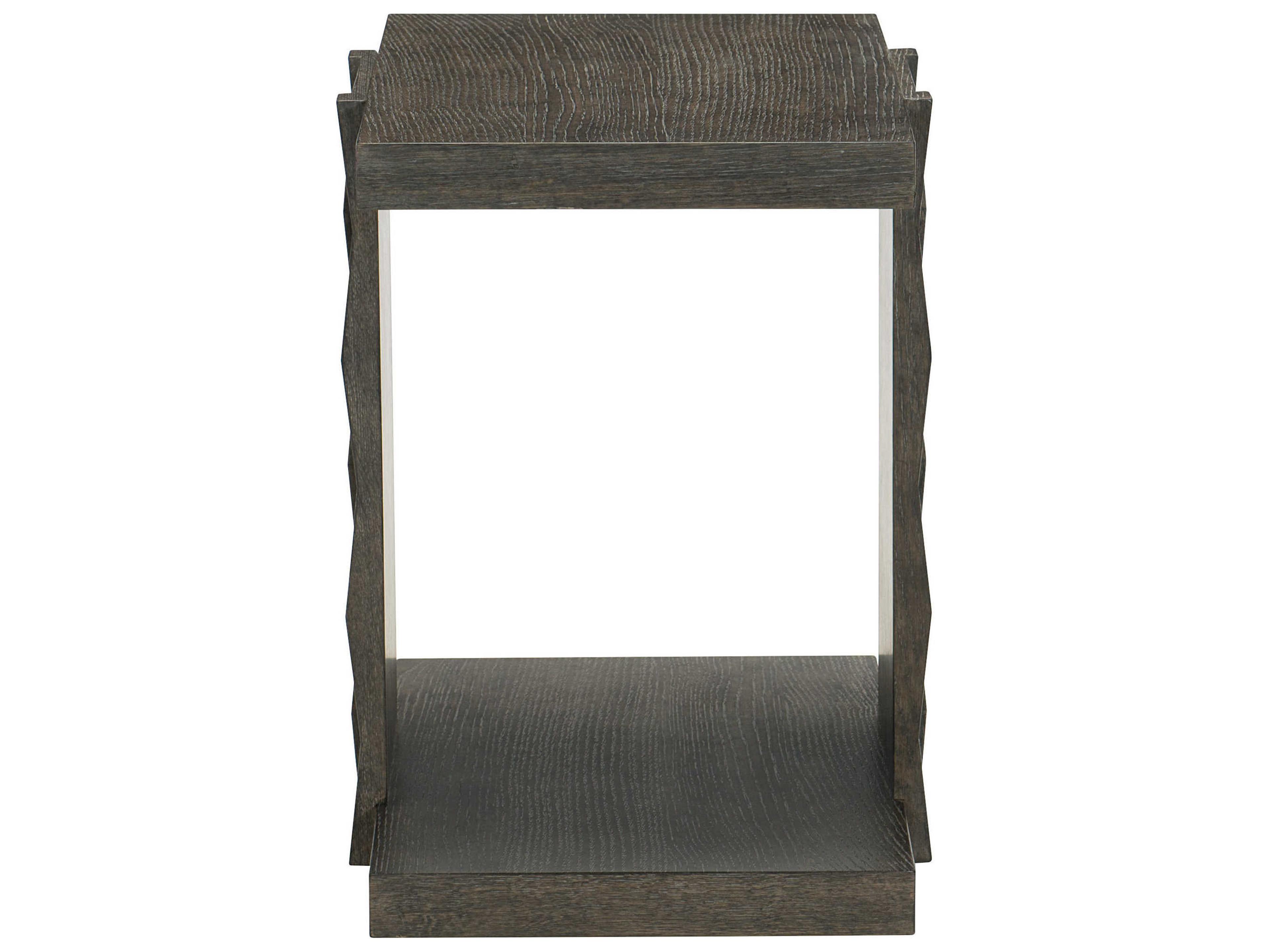 Bernhardt Linea Rectangular Wood Cerused Charcoal End Table