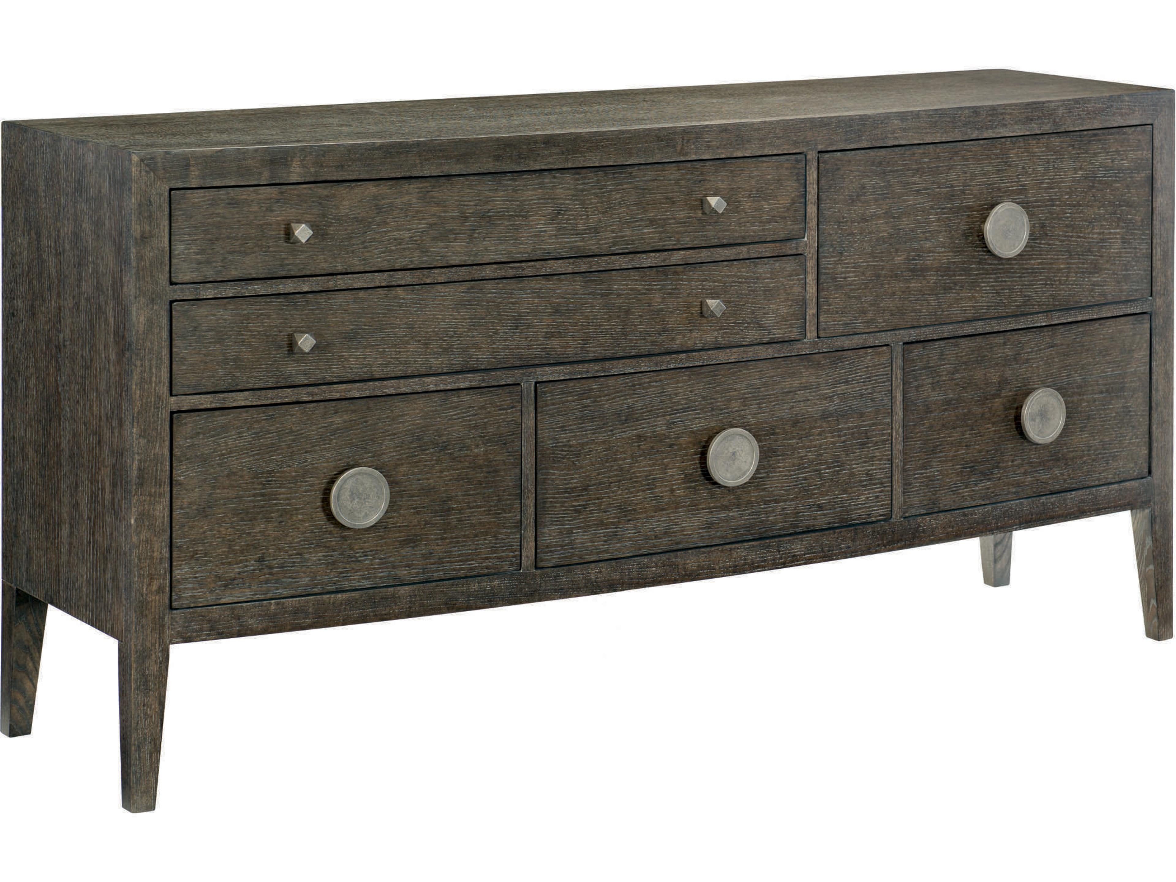 Linea 6 Drawer Sideboard Cerused Charcoal