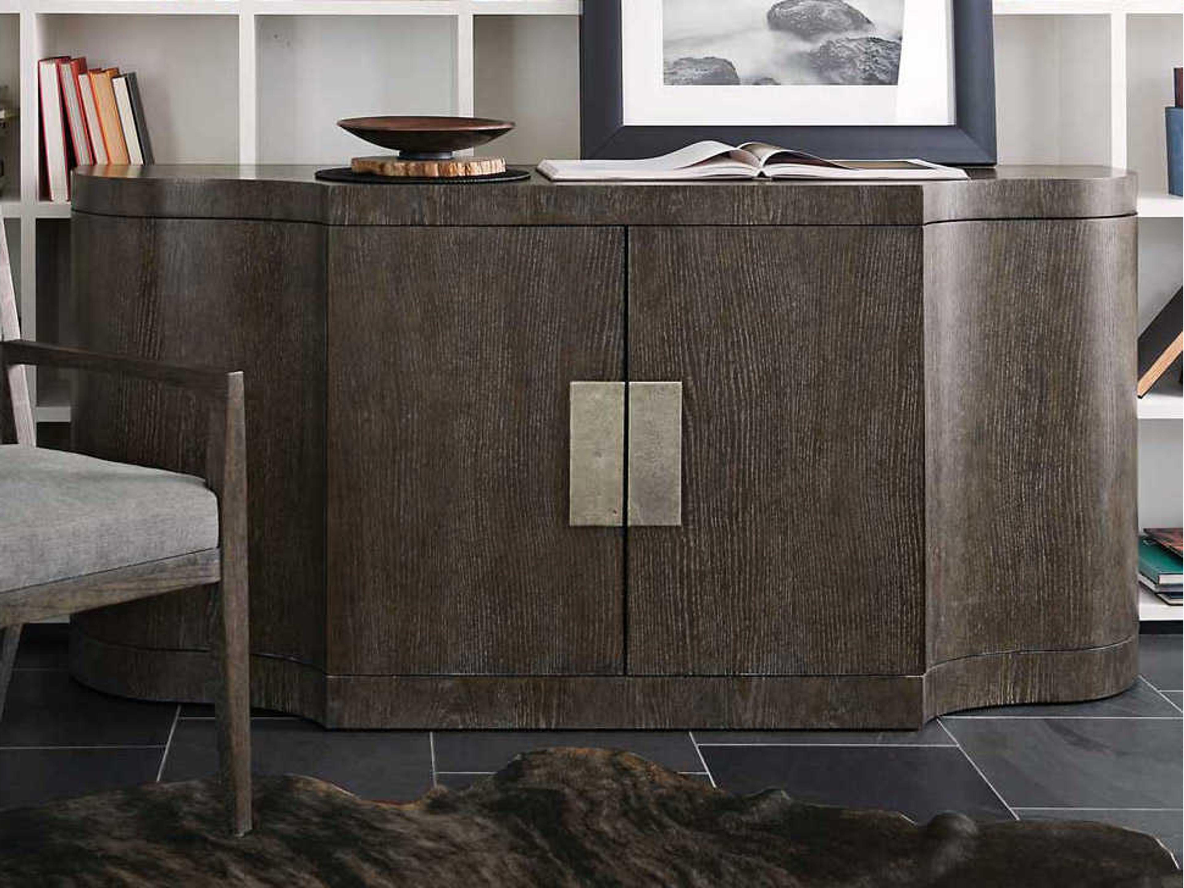 Bernhardt Linea 72" Oak Wood Cerused Charcoal Buffet