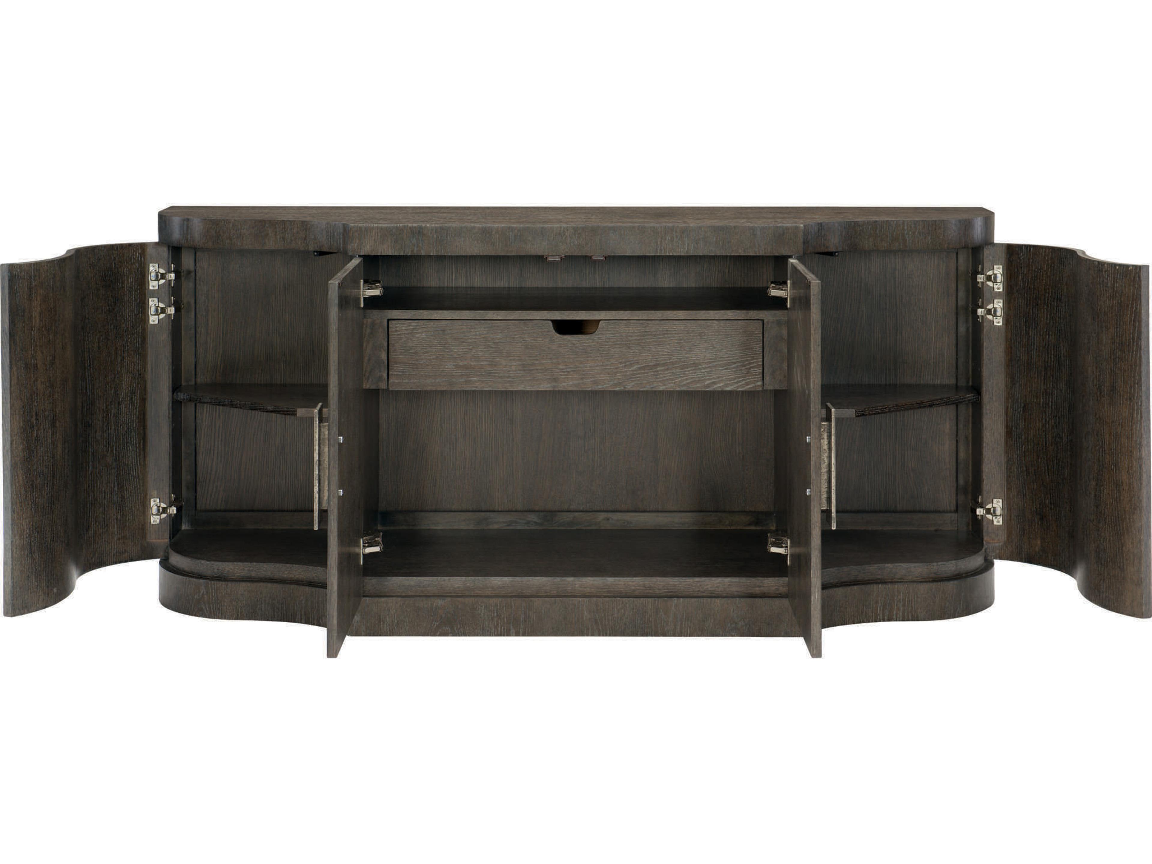 Bernhardt Linea 72" Oak Wood Cerused Charcoal Buffet