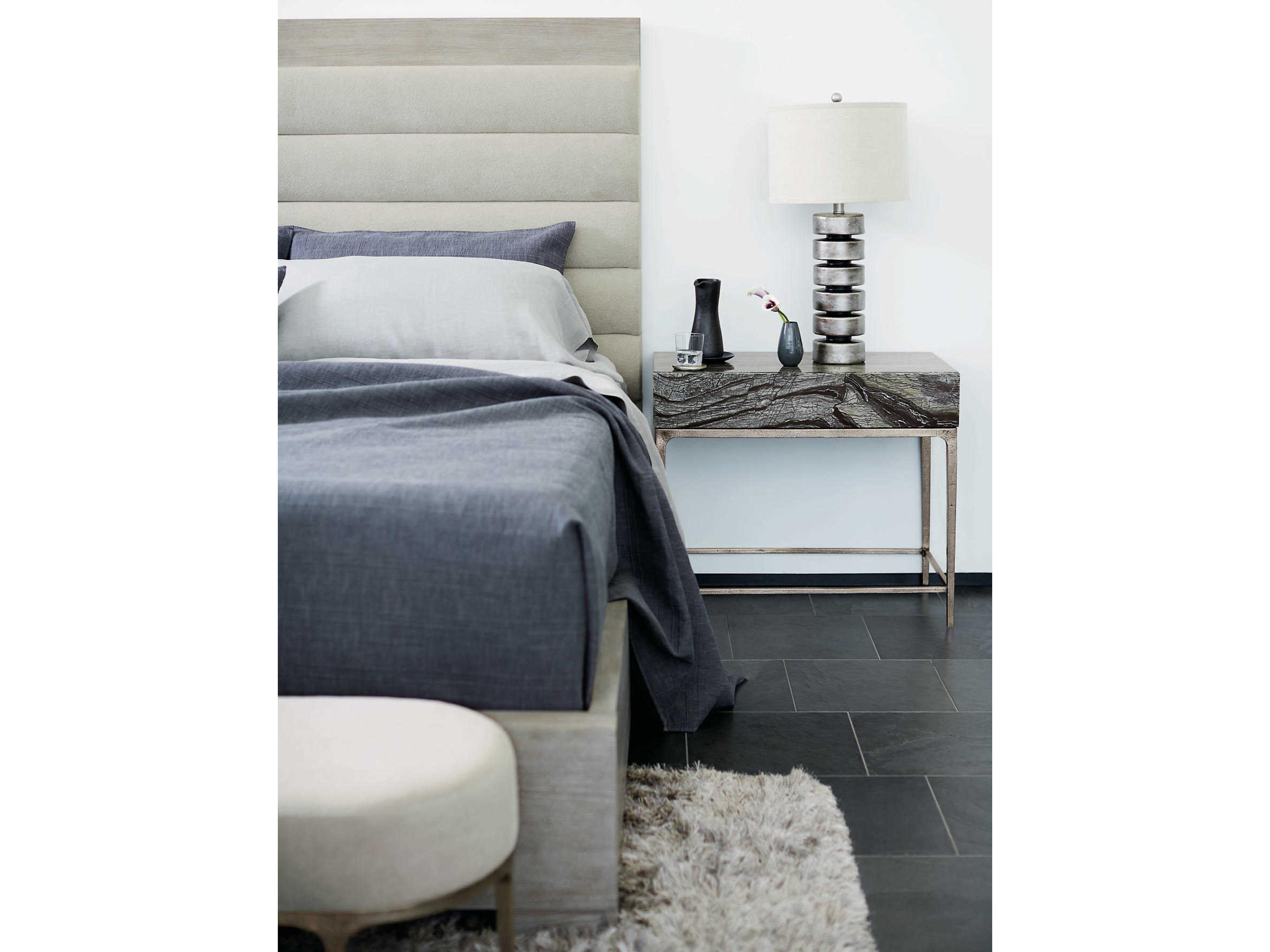 Bernhardt Linea 1-Drawer Gray Nightstand