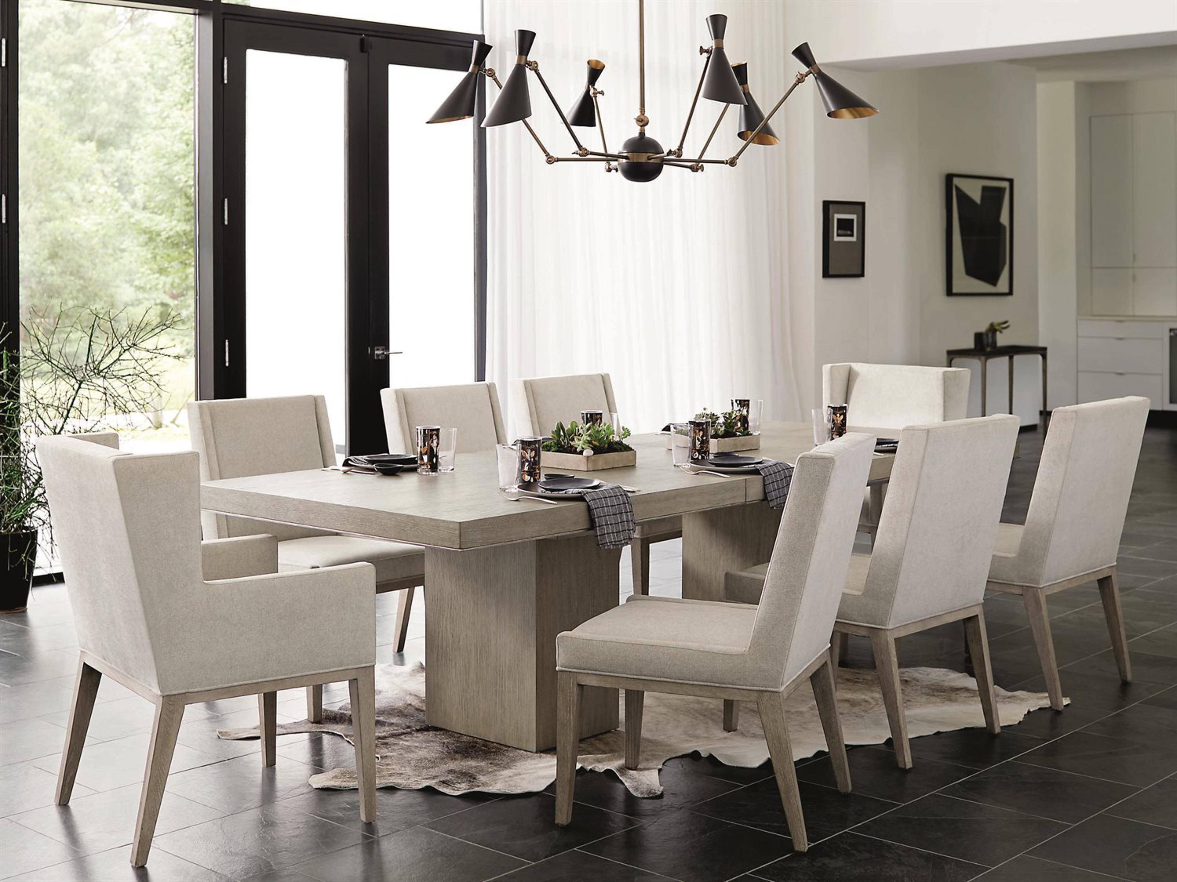 Bernhardt Linea Ash Wood Beige Upholstered Side Dining Chair
