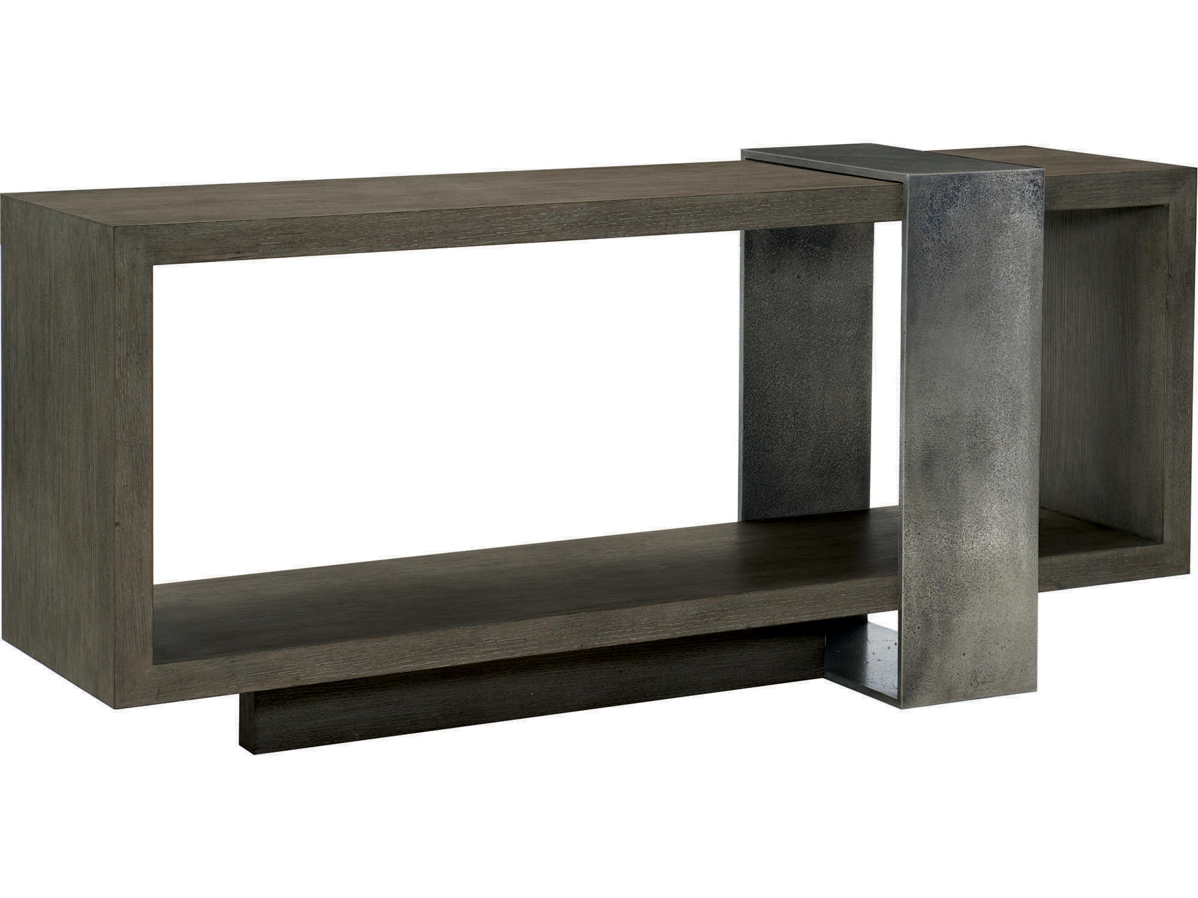 Linea Console Table Cerused Charcoal