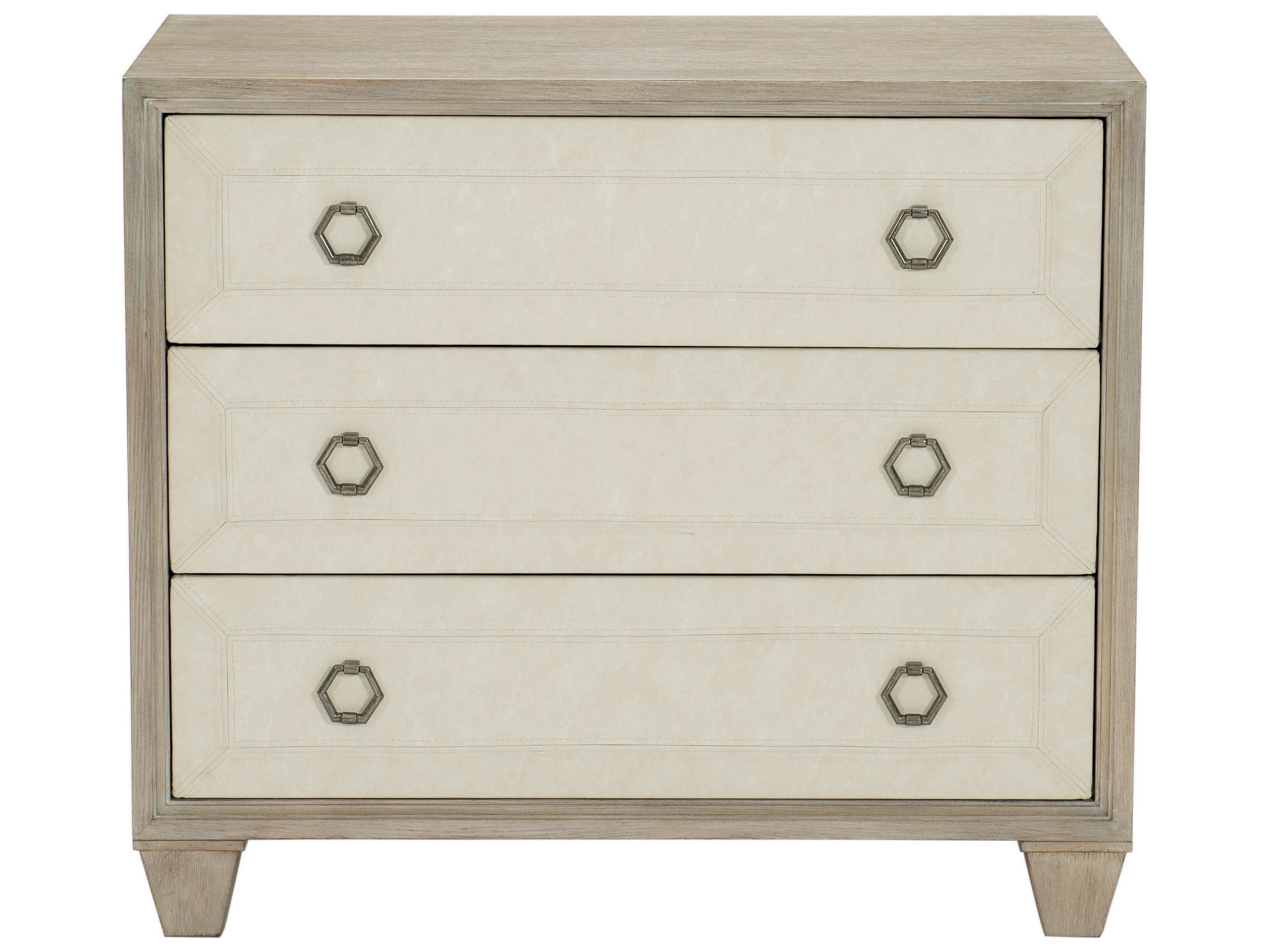 Santa Barbara 3 Drawer Oak Nightstand in Sandstone