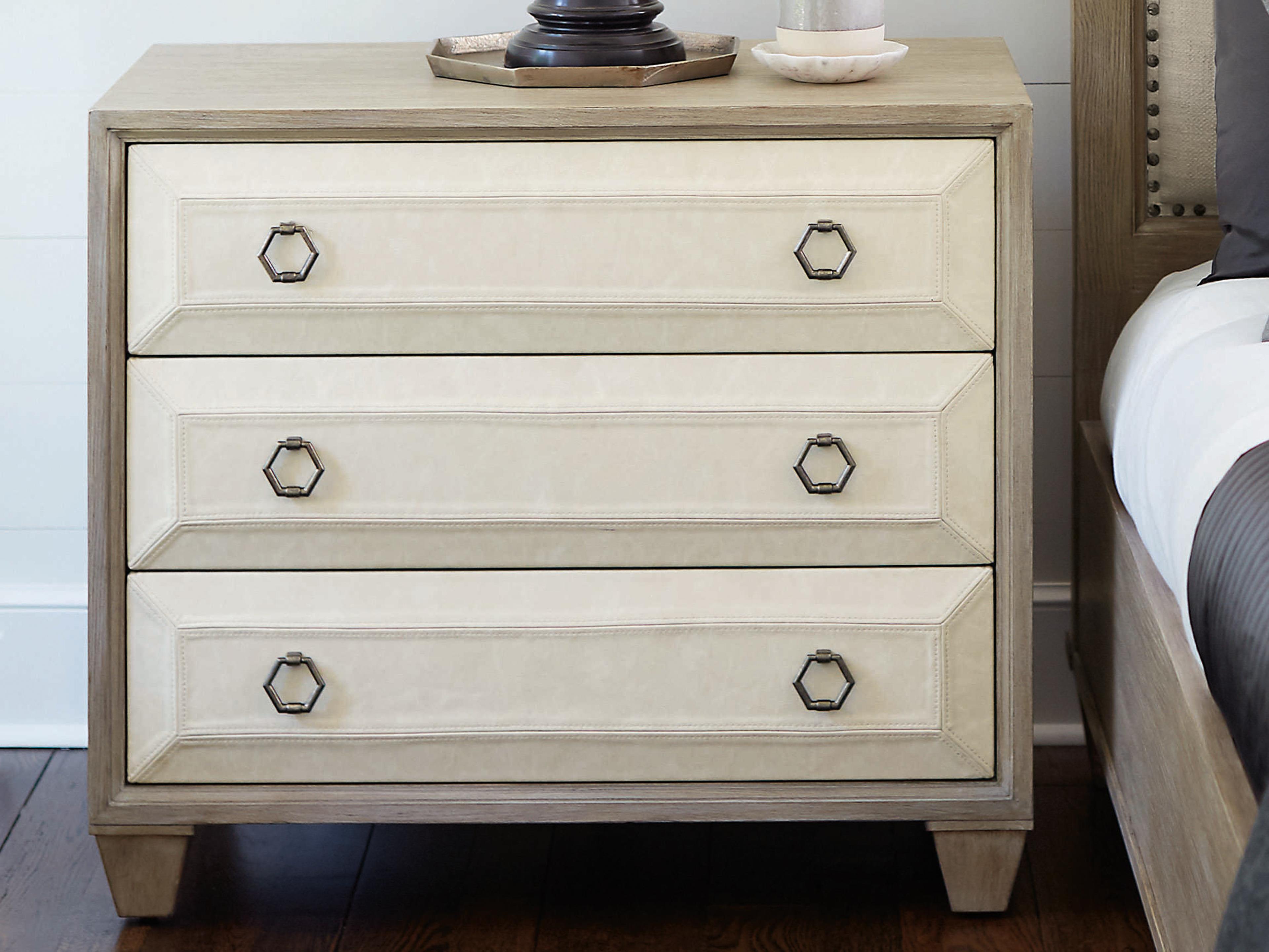 Bernhardt Santa Barbara 3-Drawers Beige Oak Wood Nightstand
