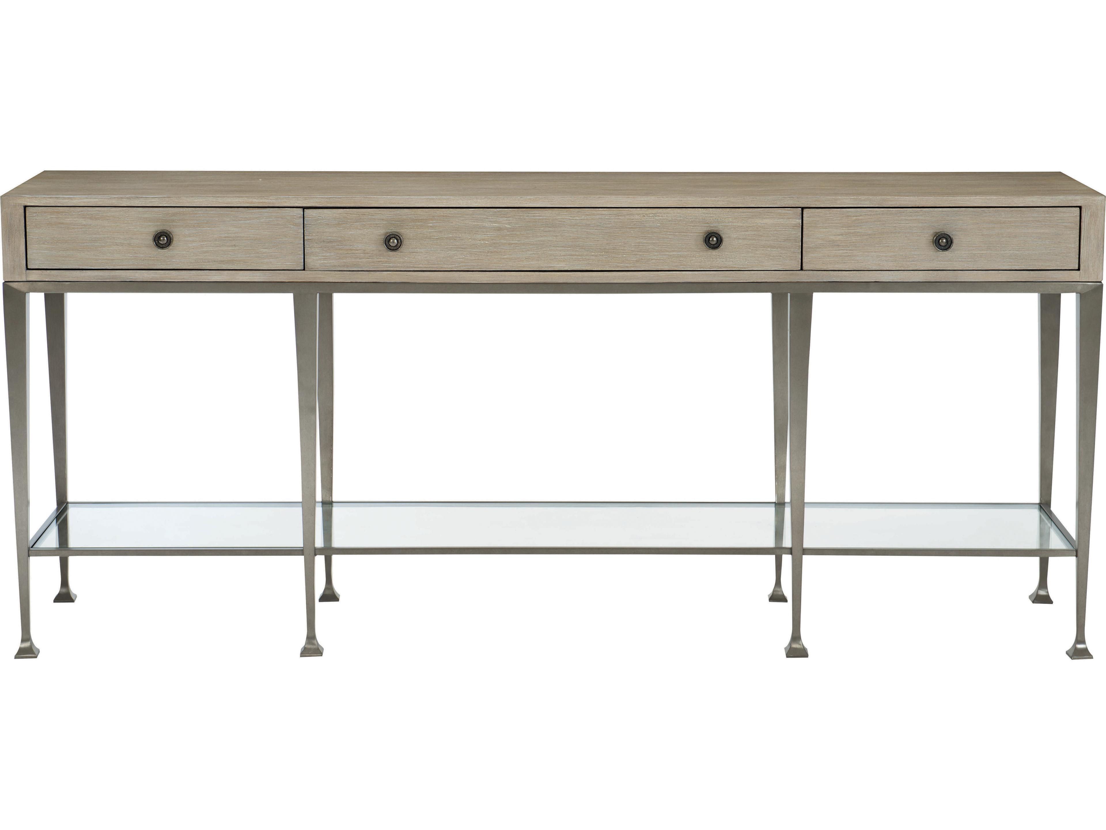 Santa Barbara Console Table Sandstone Vintage Nickel