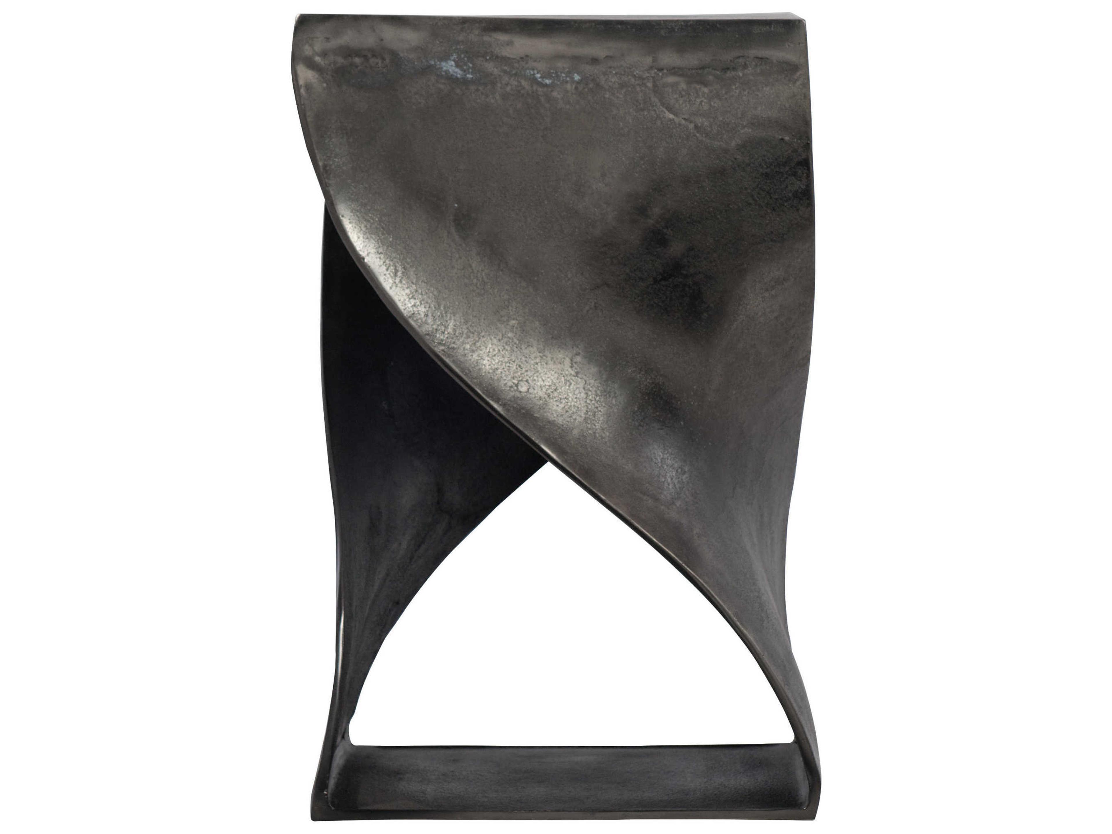 Bernhardt Interiors Vika Square Metal Graphite Accent Table