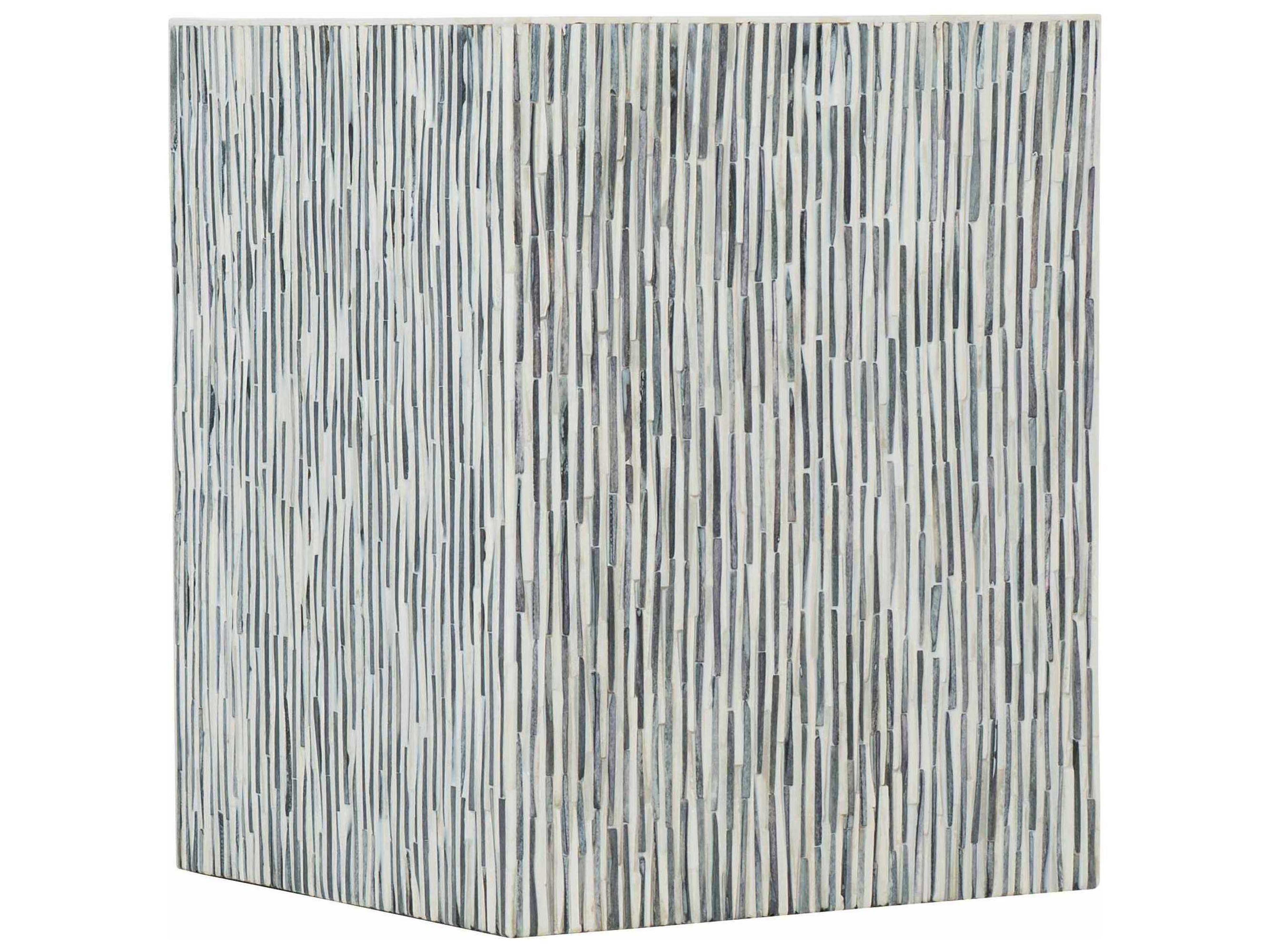 Bernhardt Interiors Cleo Square Gray White Drink Table