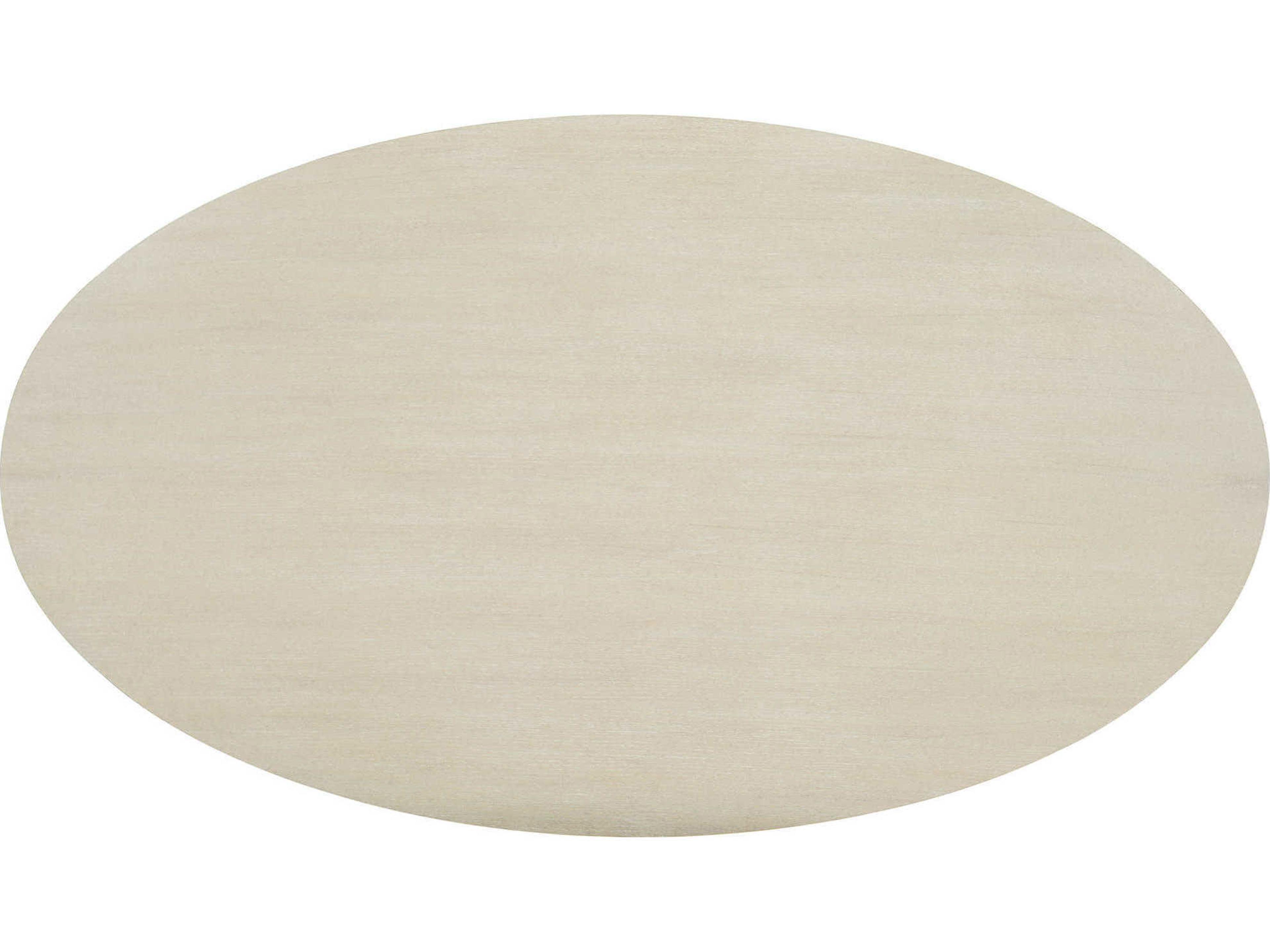 Bernhardt East Hampton Oval Wood Cerused Linen Cocktail Table