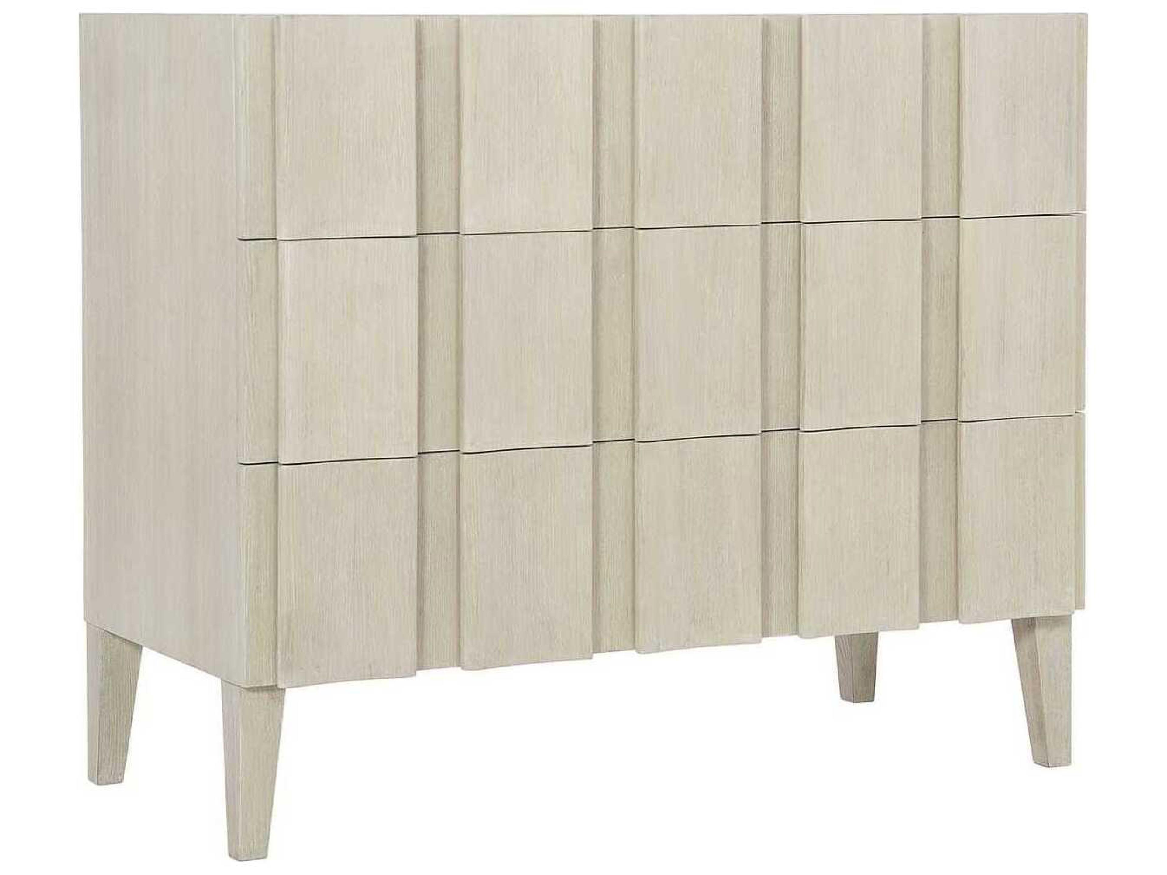 Drawer Chest East Hampton Cerused Linen 3 Drawer Wood