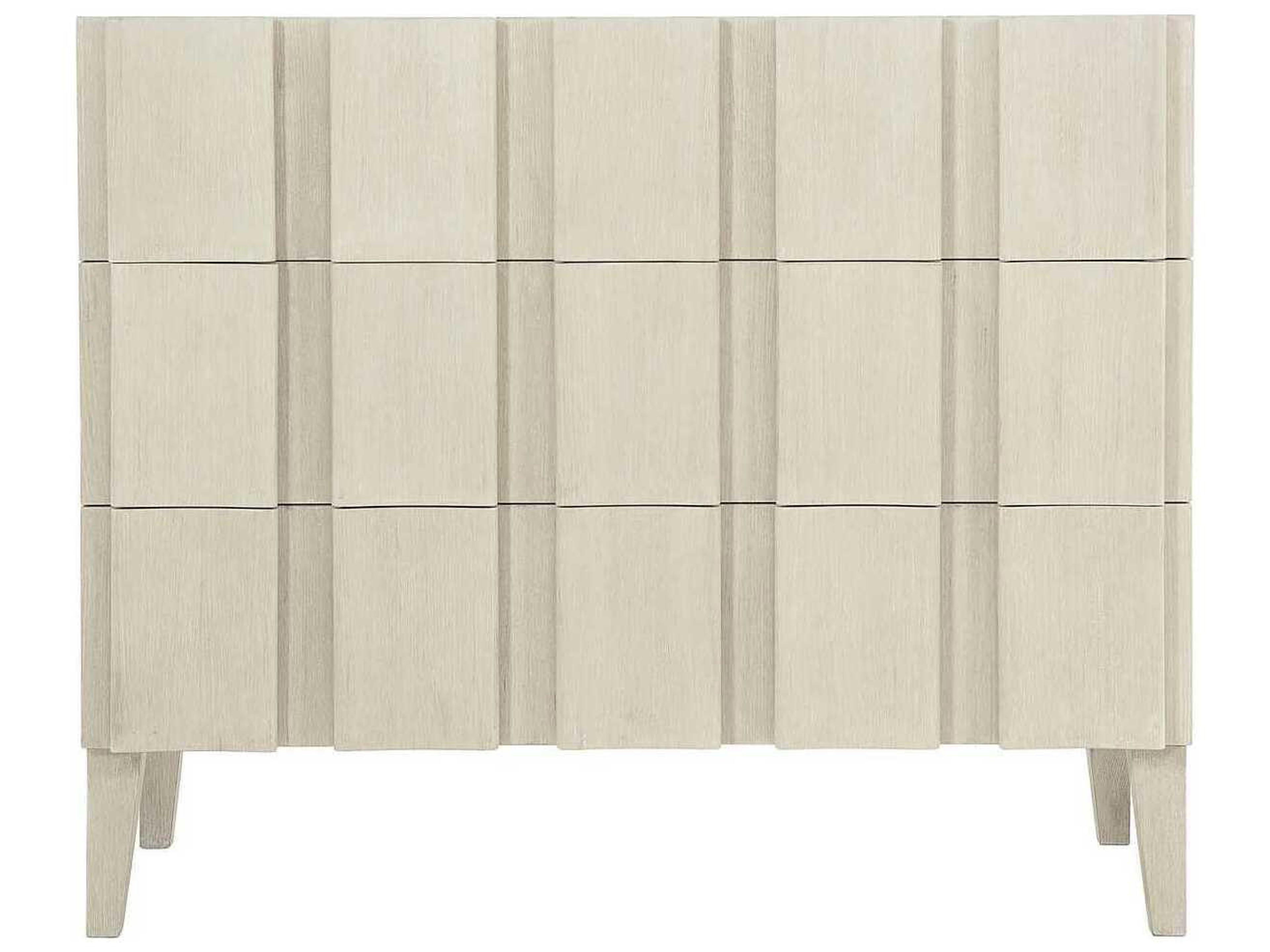 Bernhardt East Hampton 3-Drawers Cerused Linen Beige Ash Wood Accent Chest